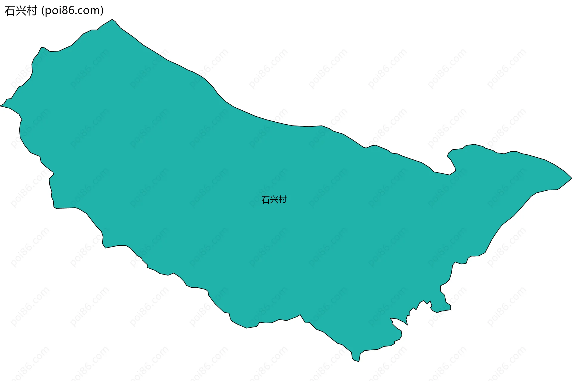 石兴村边界地图