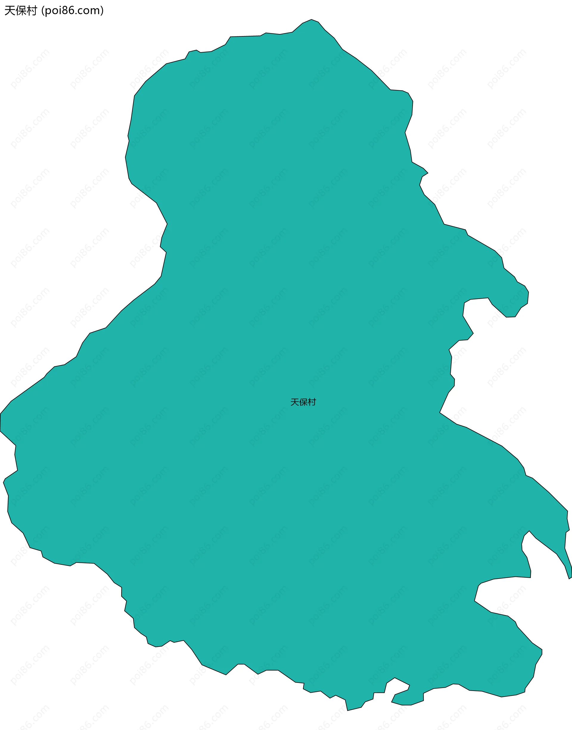 天保村边界地图