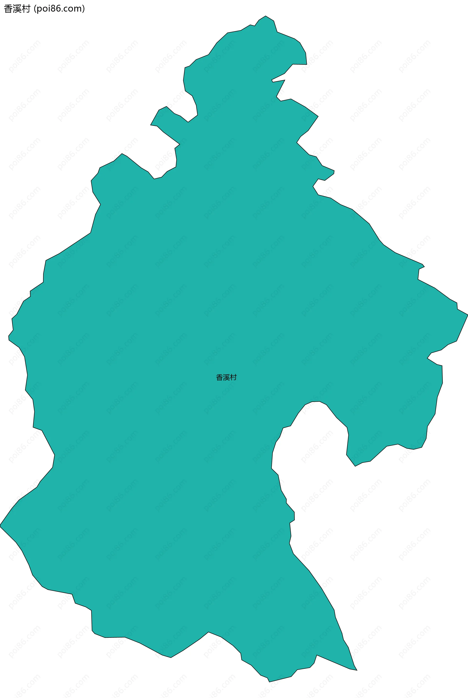 香溪村边界地图