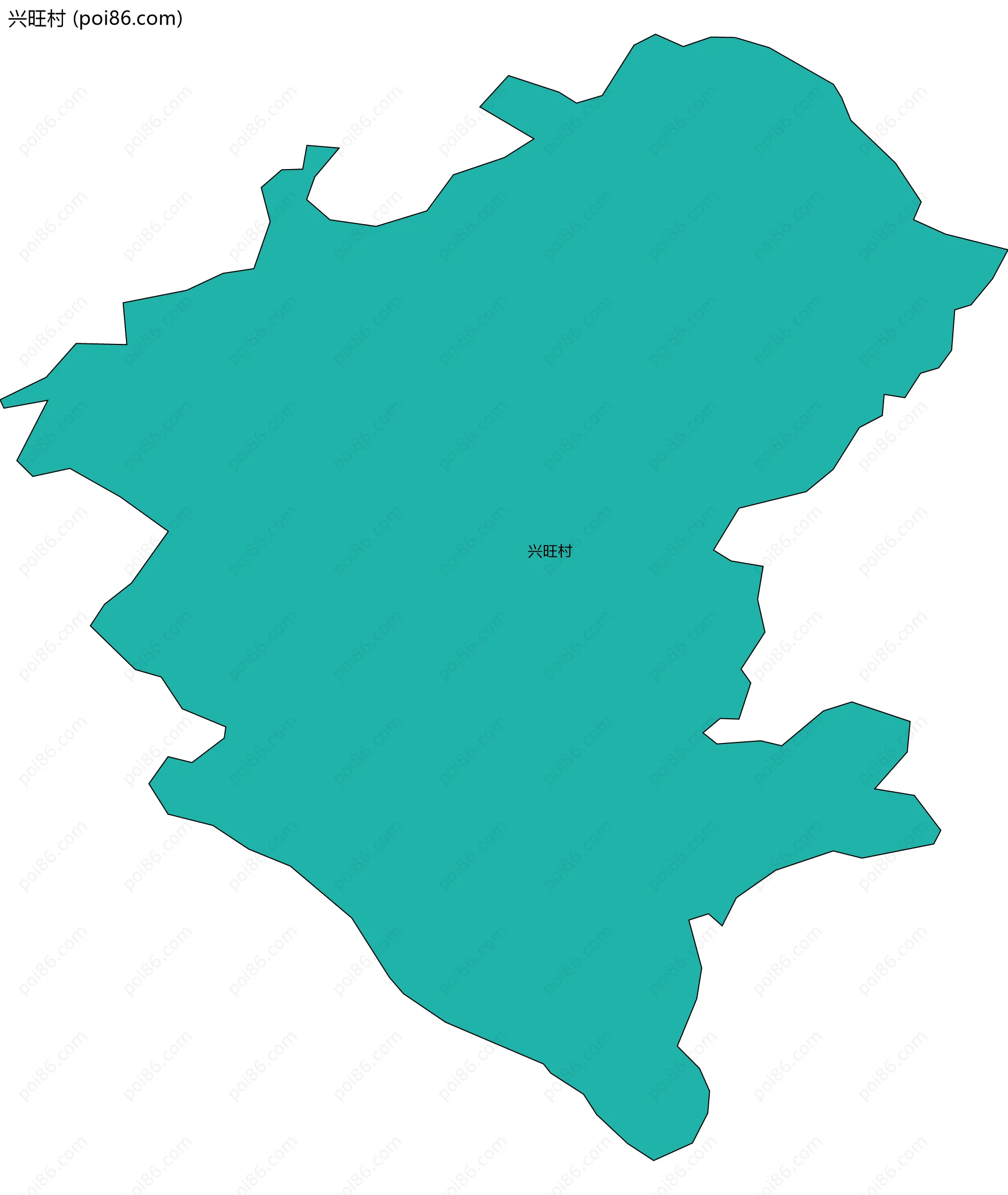 兴旺村边界地图