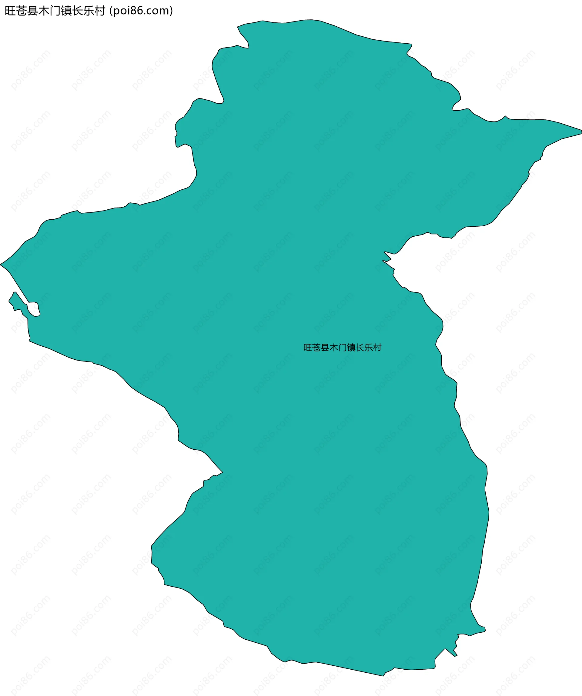 旺苍县木门镇长乐村边界地图