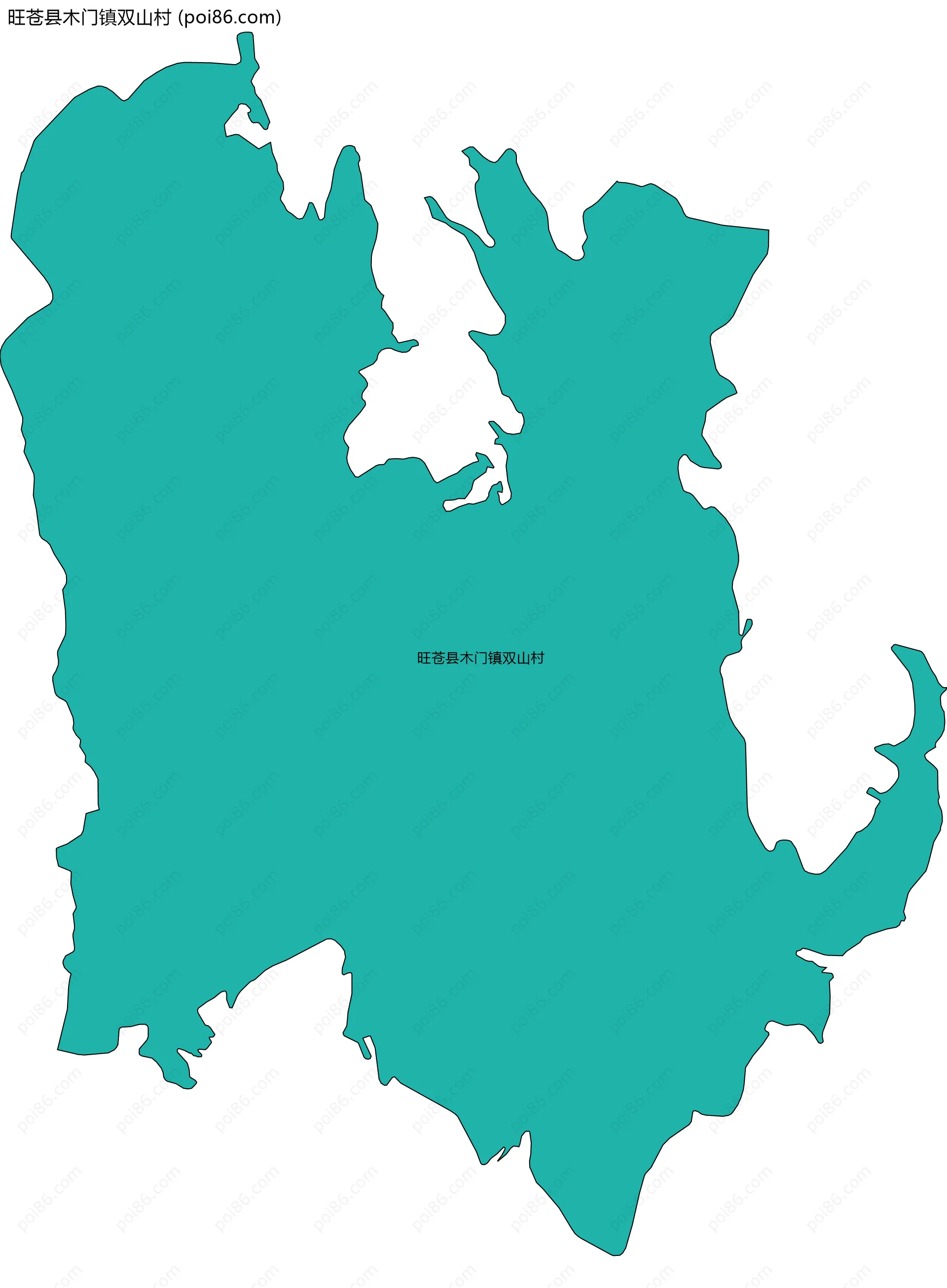 旺苍县木门镇双山村边界地图