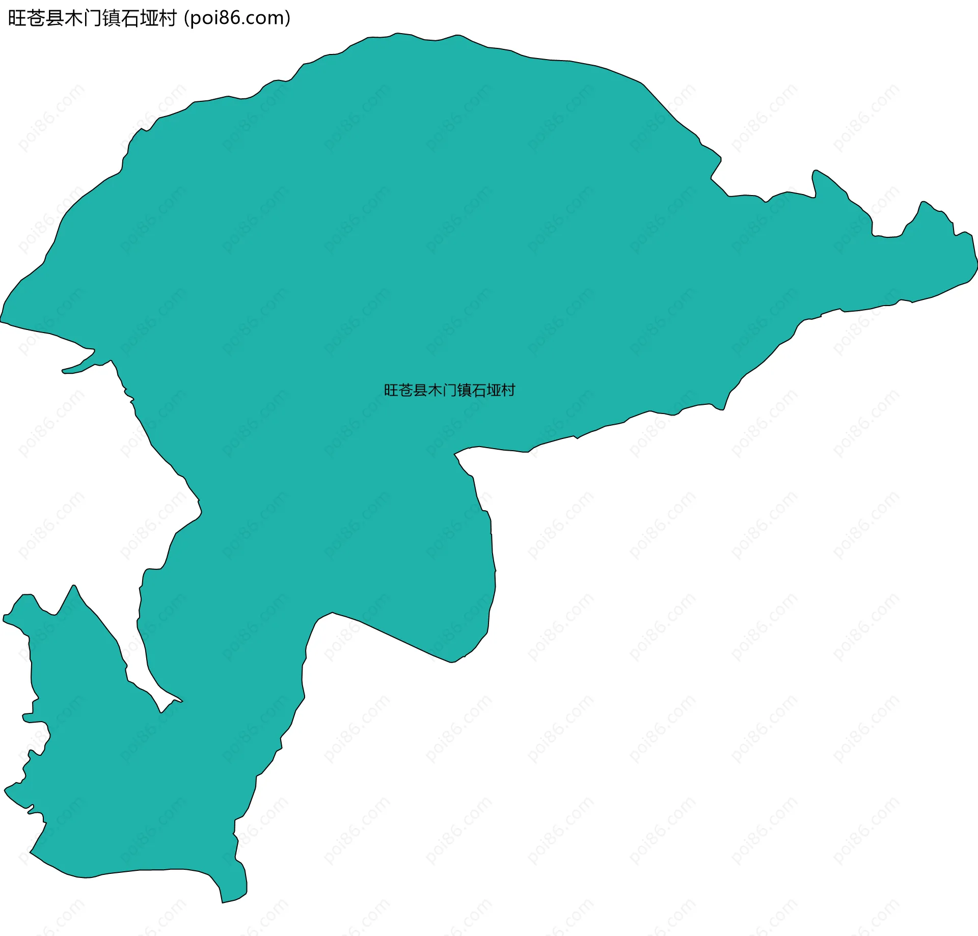 旺苍县木门镇石垭村边界地图