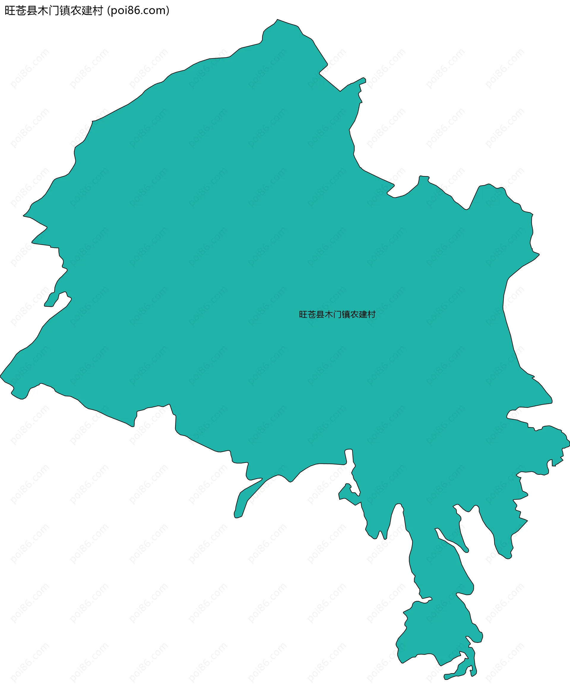 旺苍县木门镇农建村边界地图