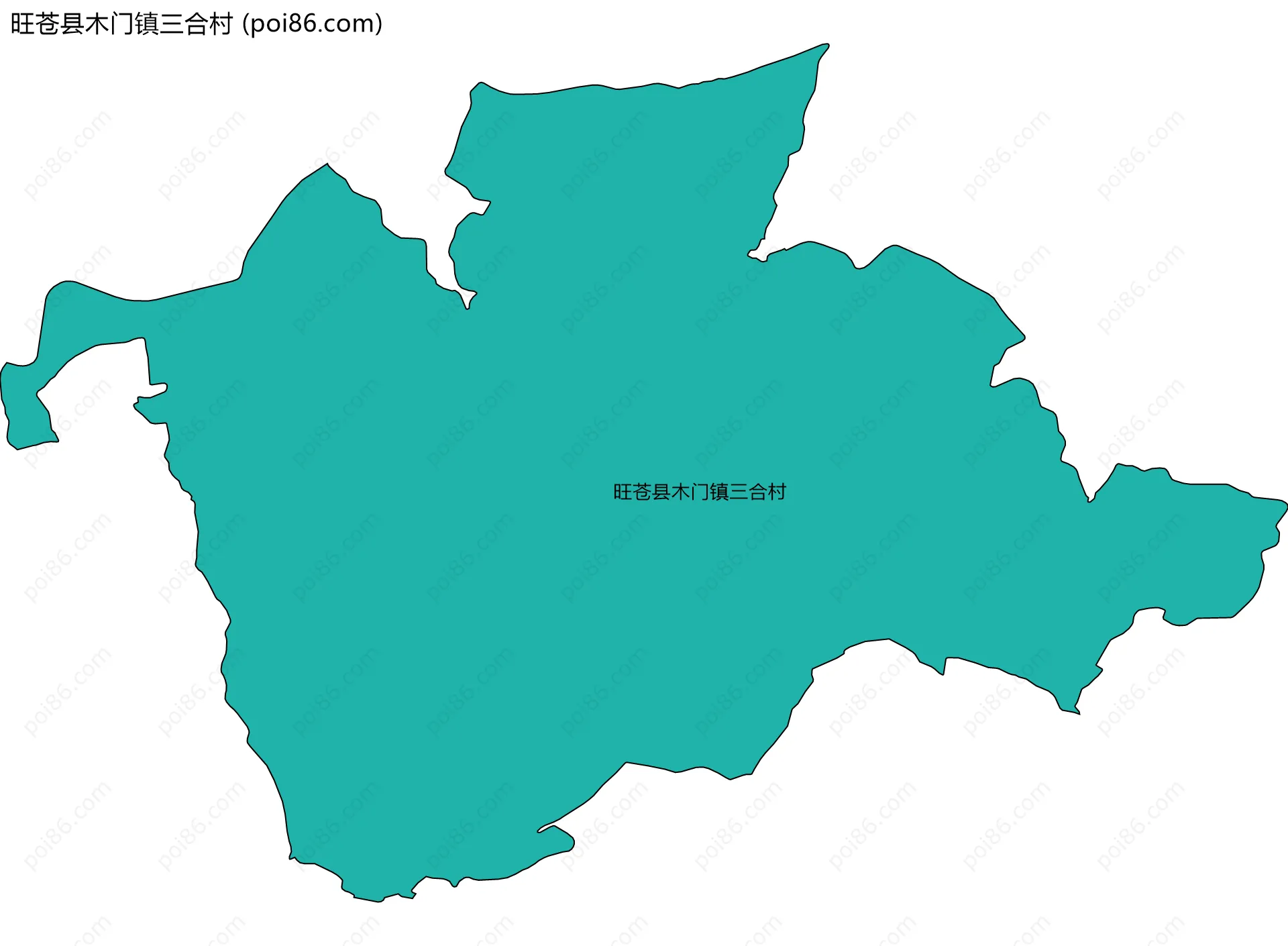 旺苍县木门镇三合村边界地图