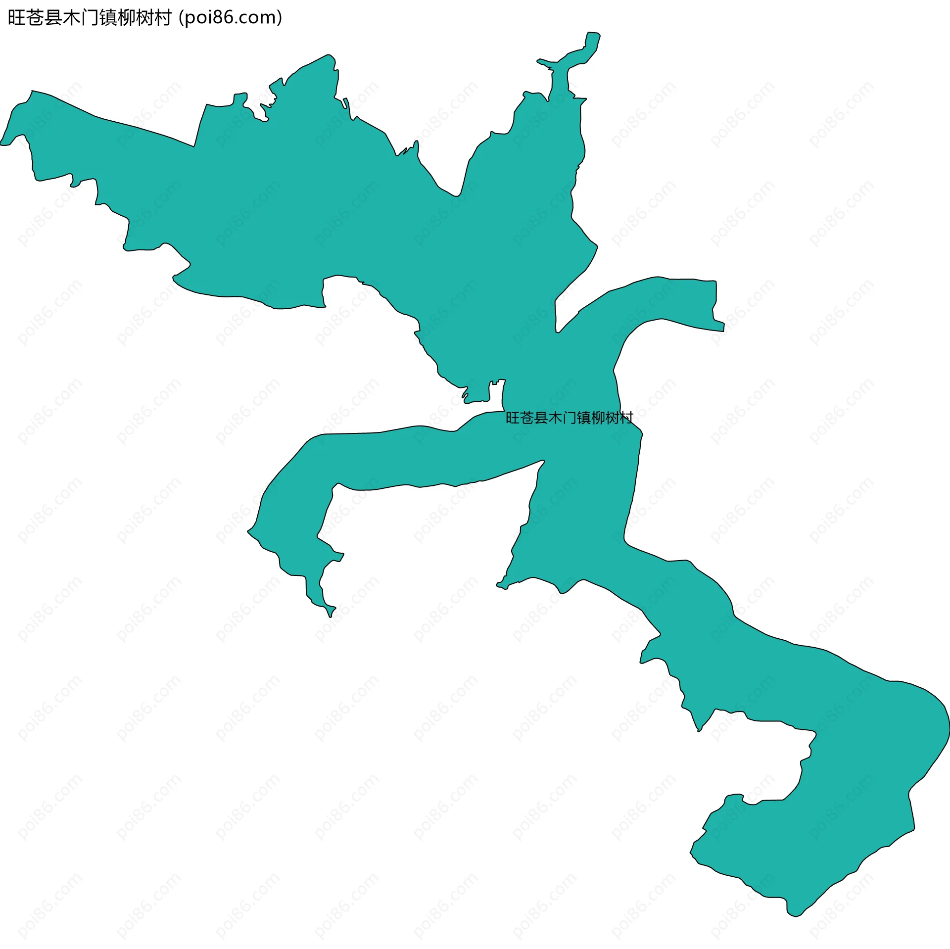 旺苍县木门镇柳树村边界地图