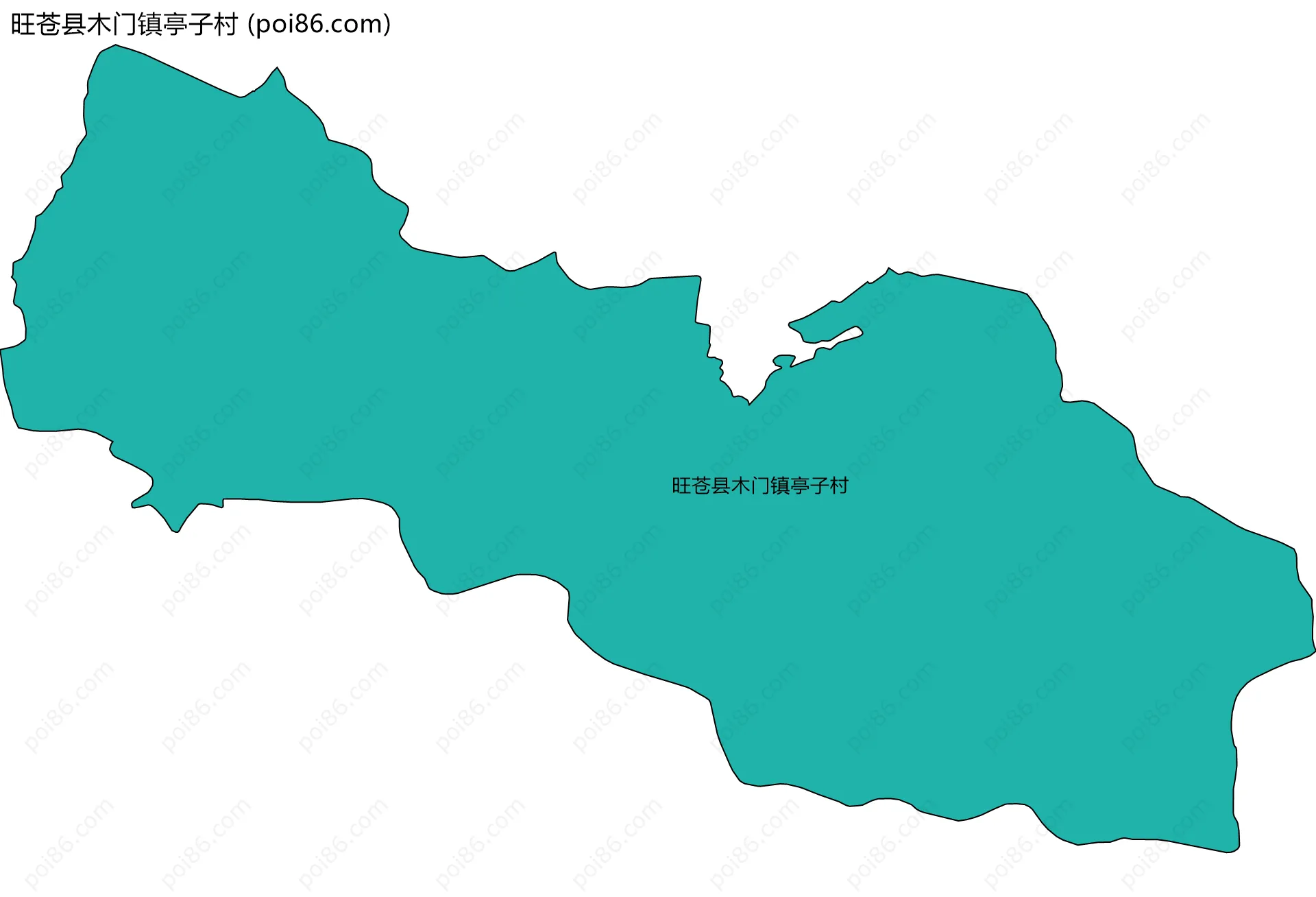 旺苍县木门镇亭子村边界地图