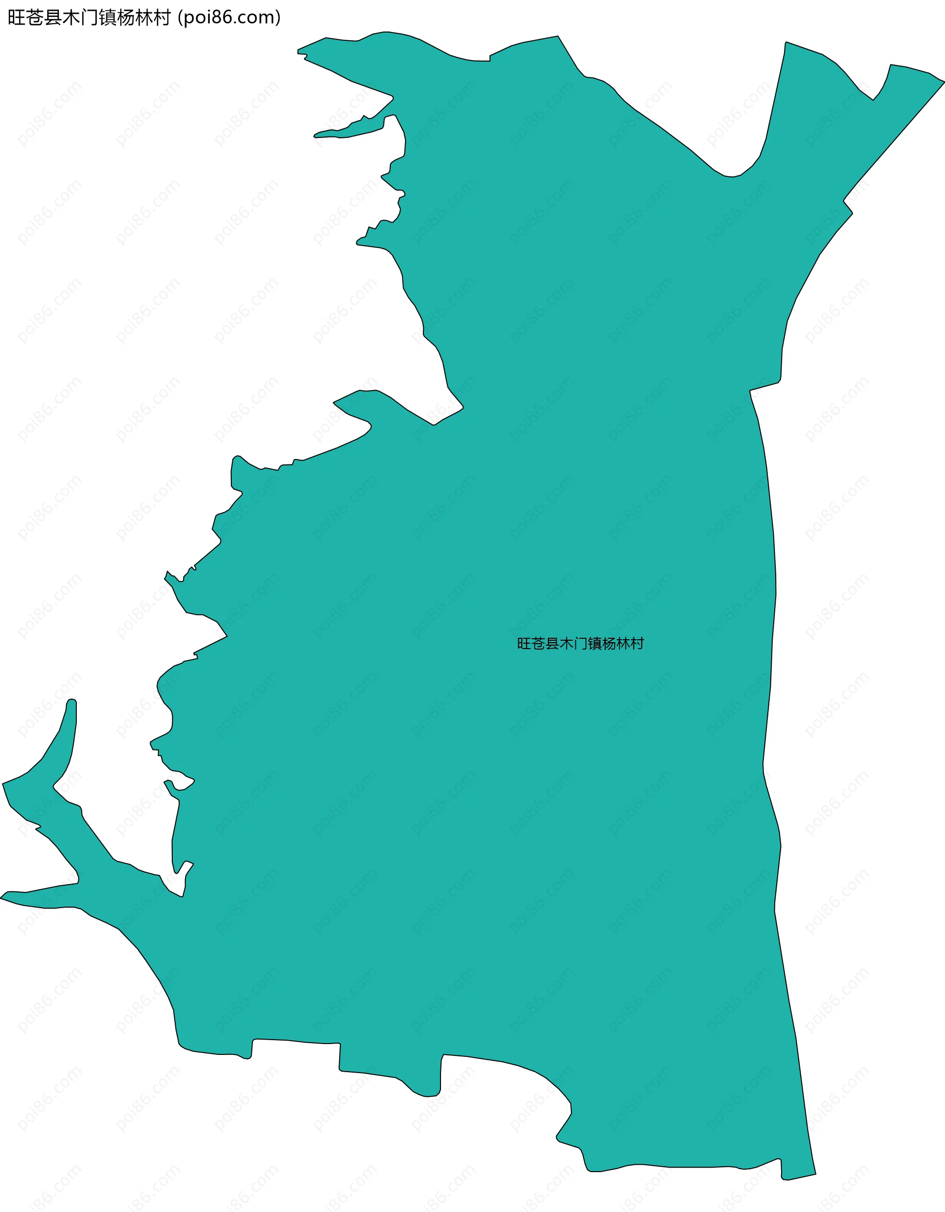 旺苍县木门镇杨林村边界地图