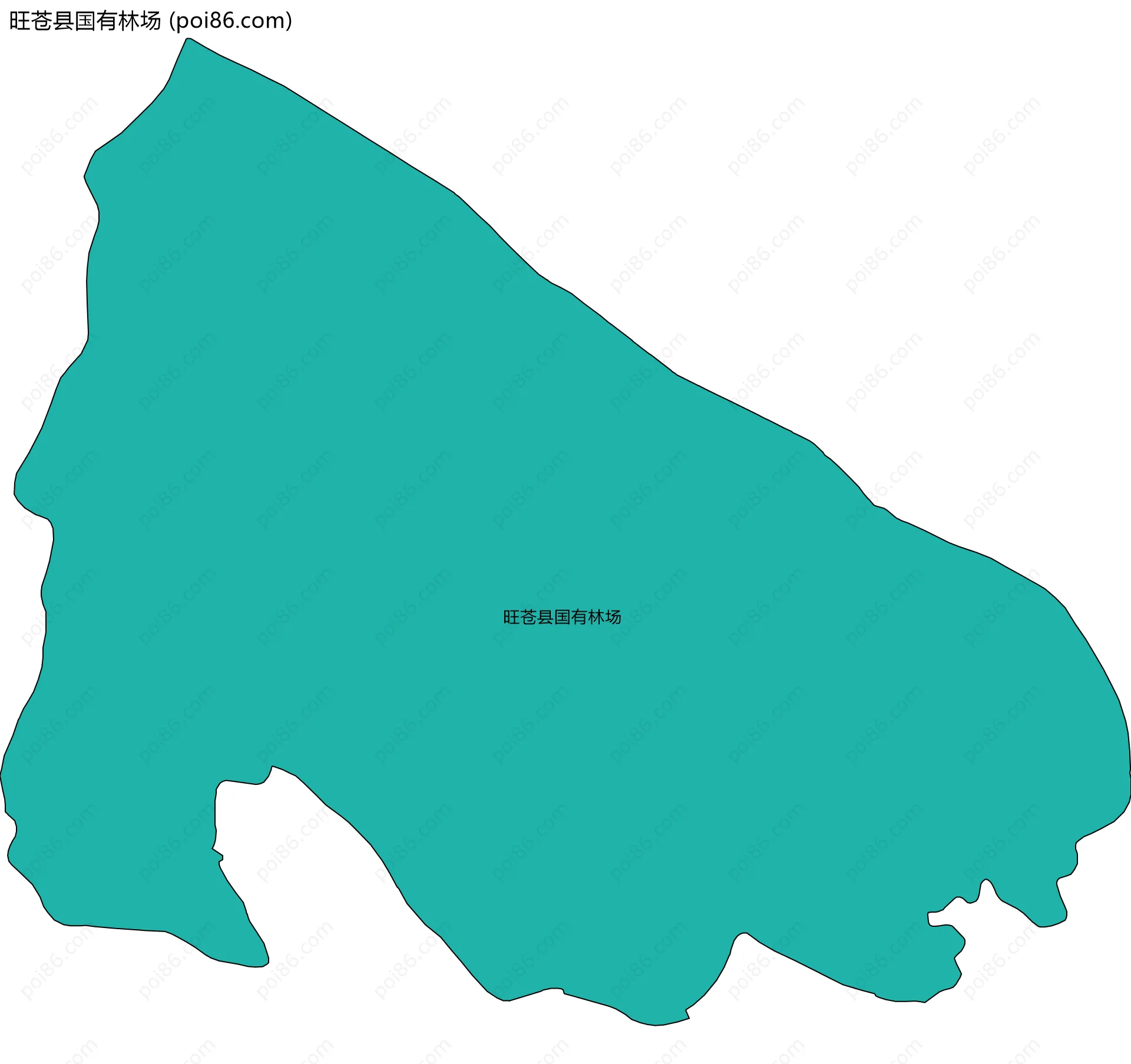 旺苍县国有林场边界地图