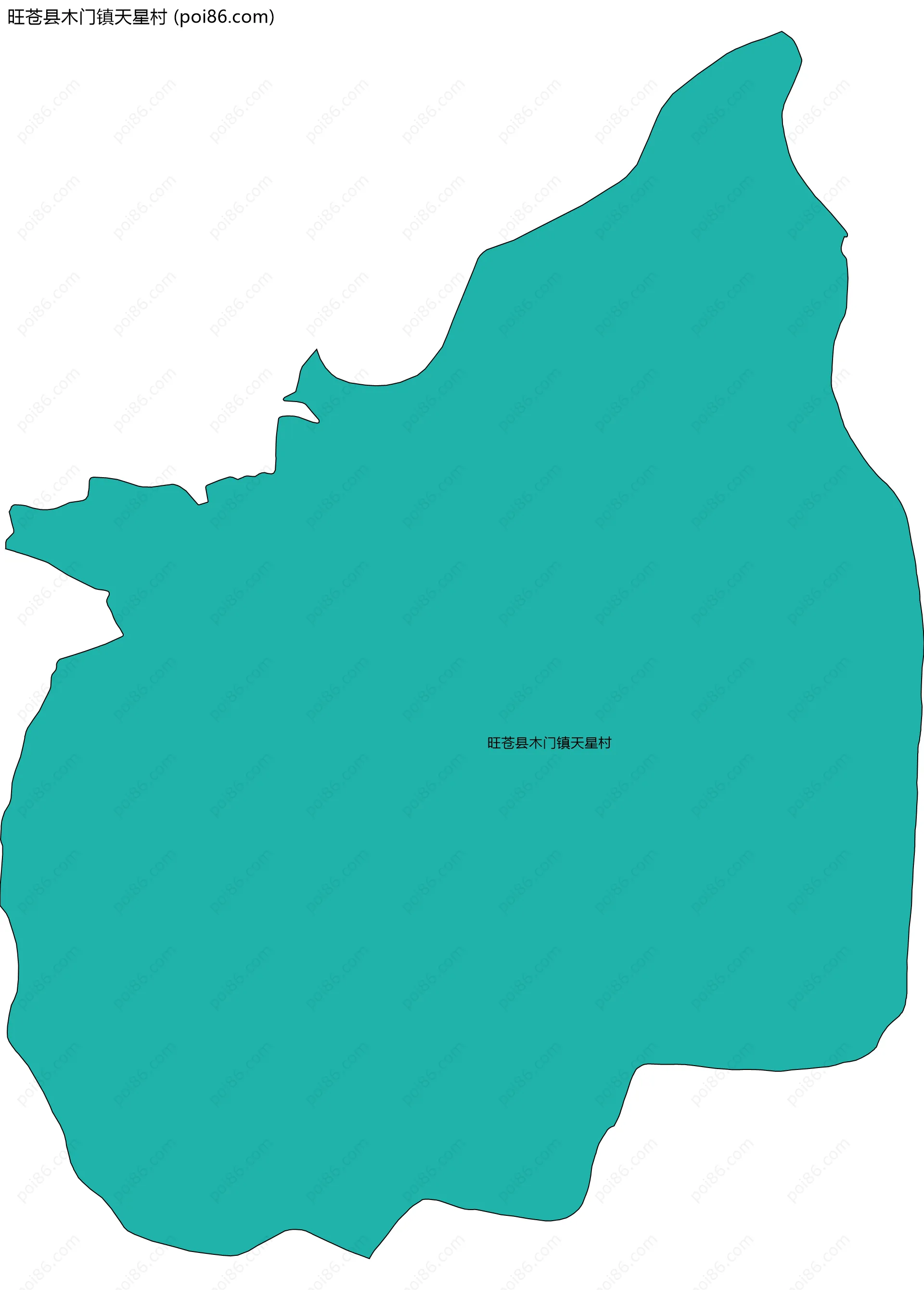 旺苍县木门镇天星村边界地图