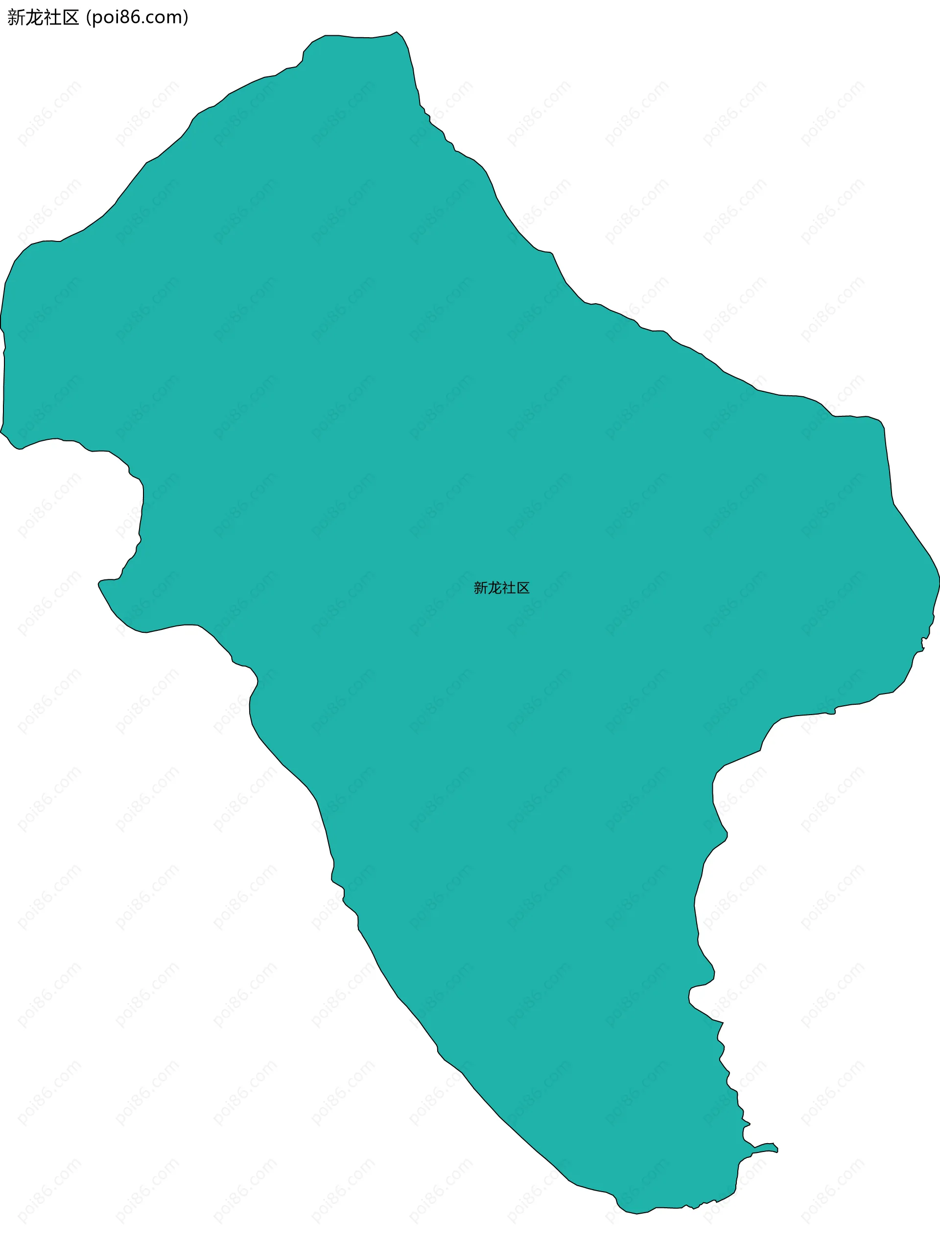 新龙社区边界地图