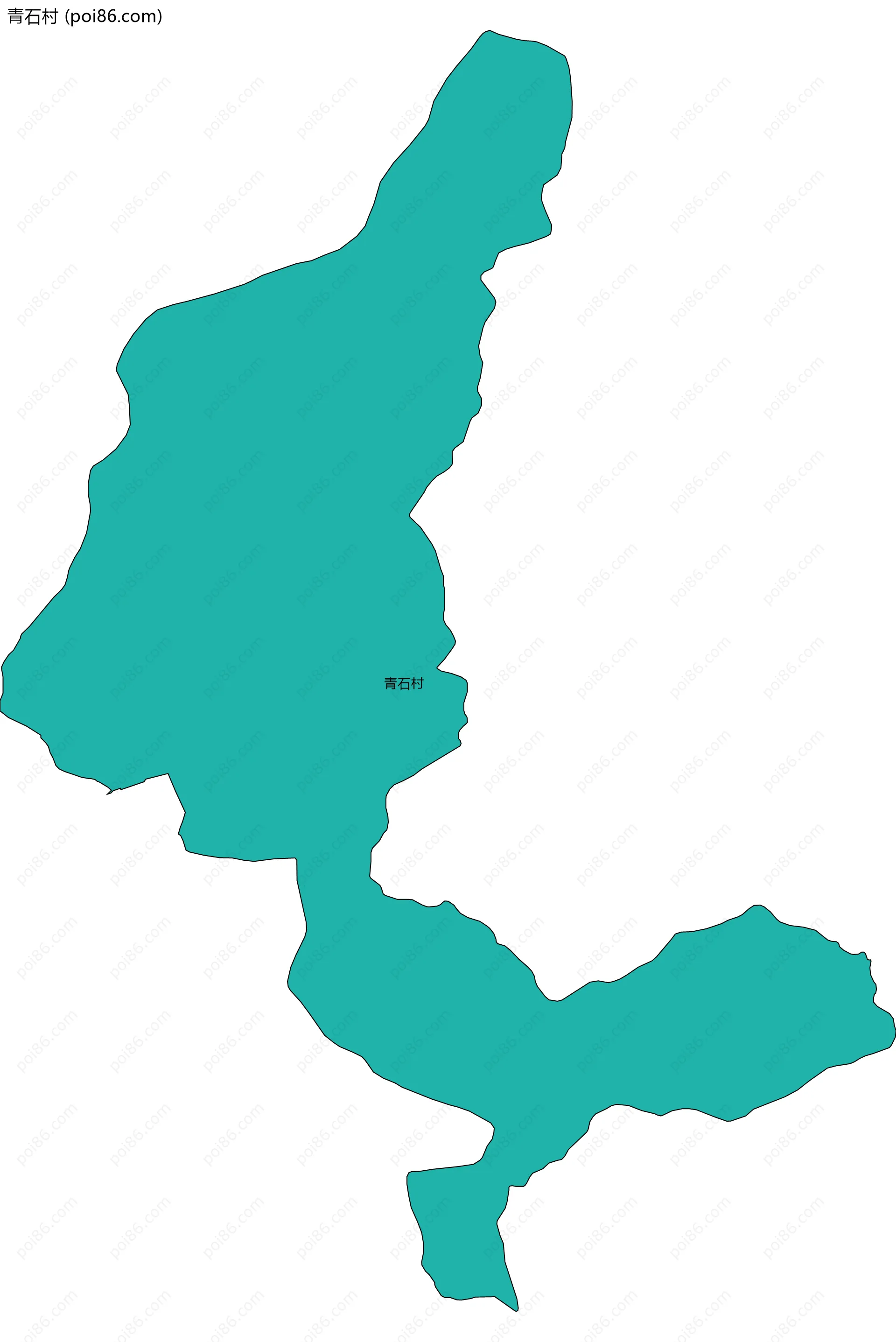 青石村边界地图