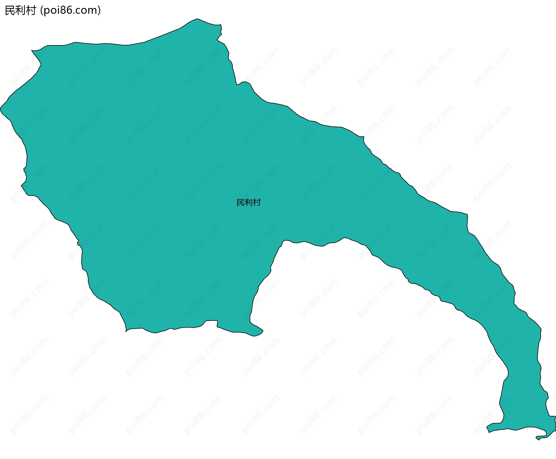 民利村边界地图