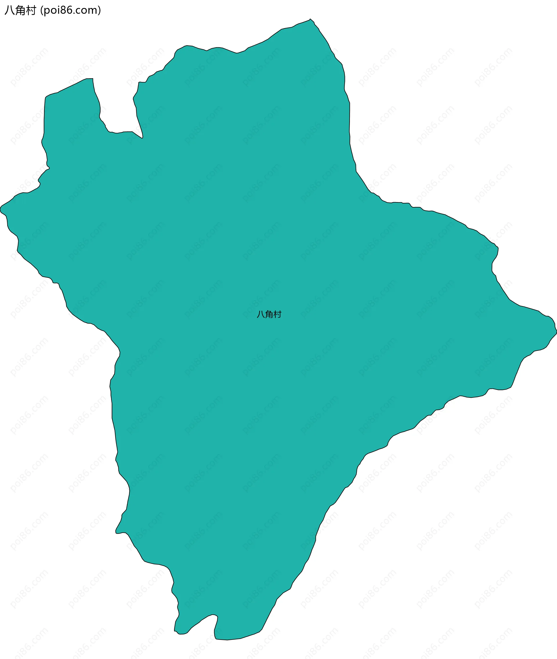 八角村边界地图