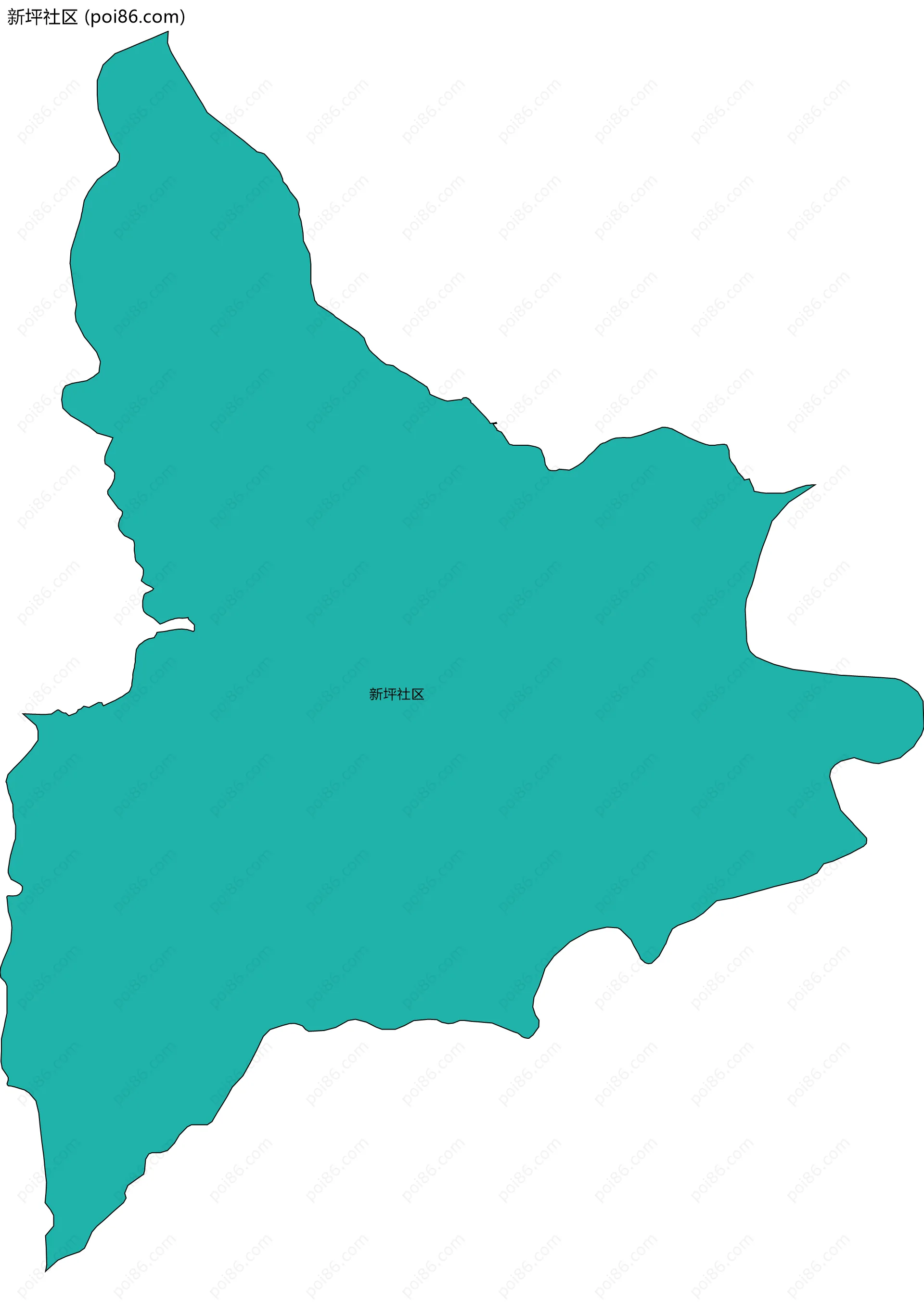 新坪社区边界地图