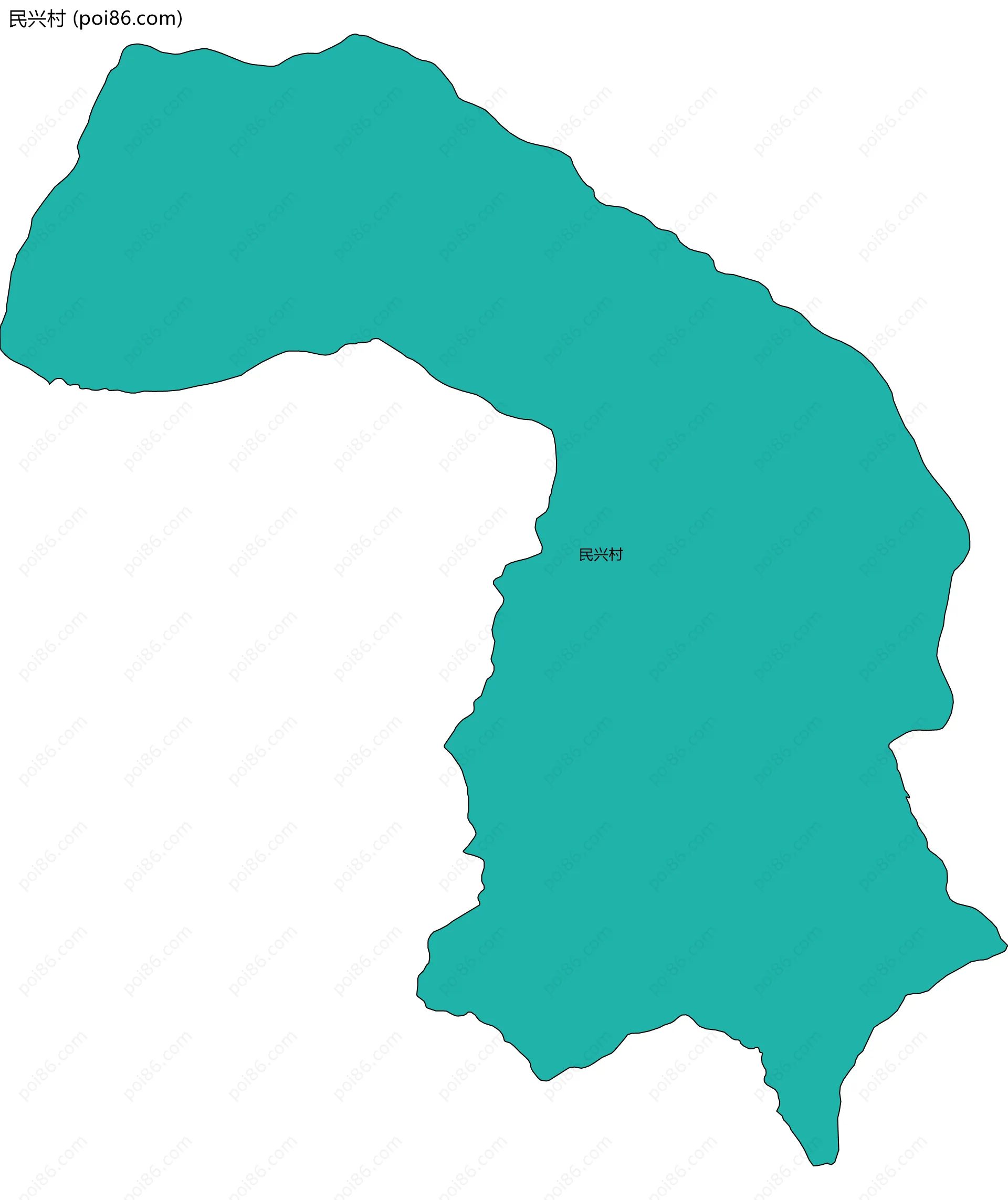 民兴村边界地图