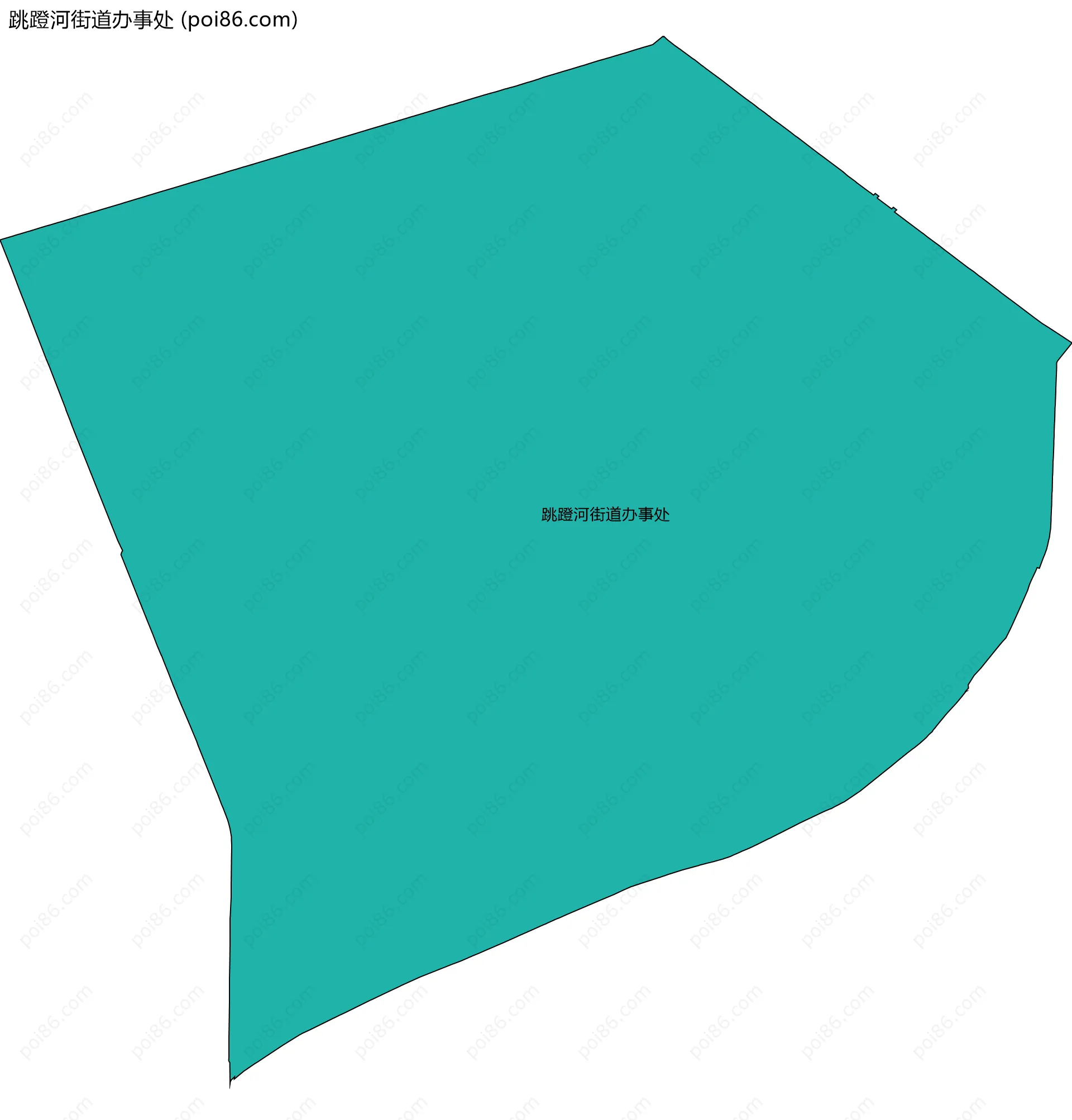 跳蹬河街道办事处边界地图