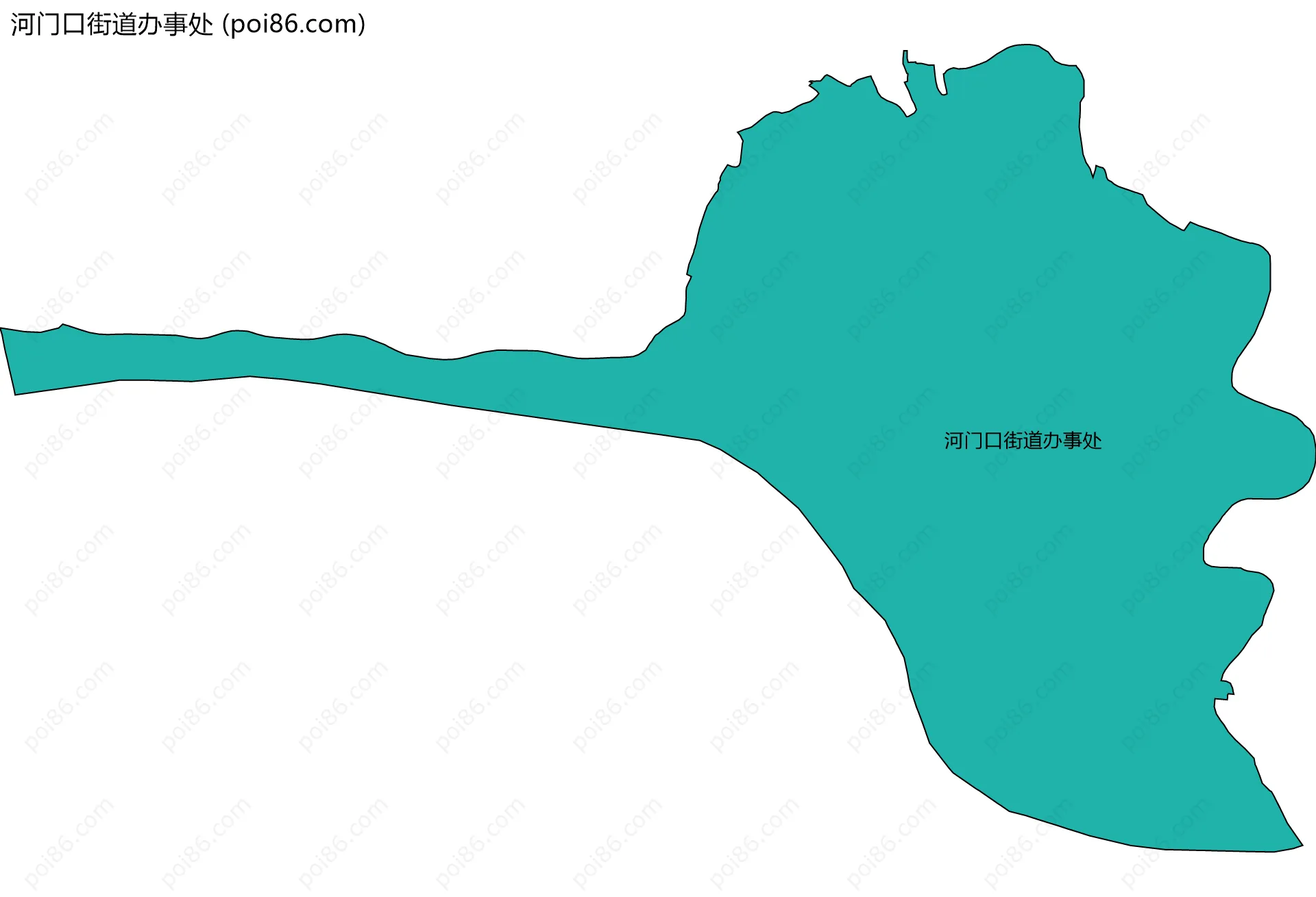 河门口街道办事处边界地图