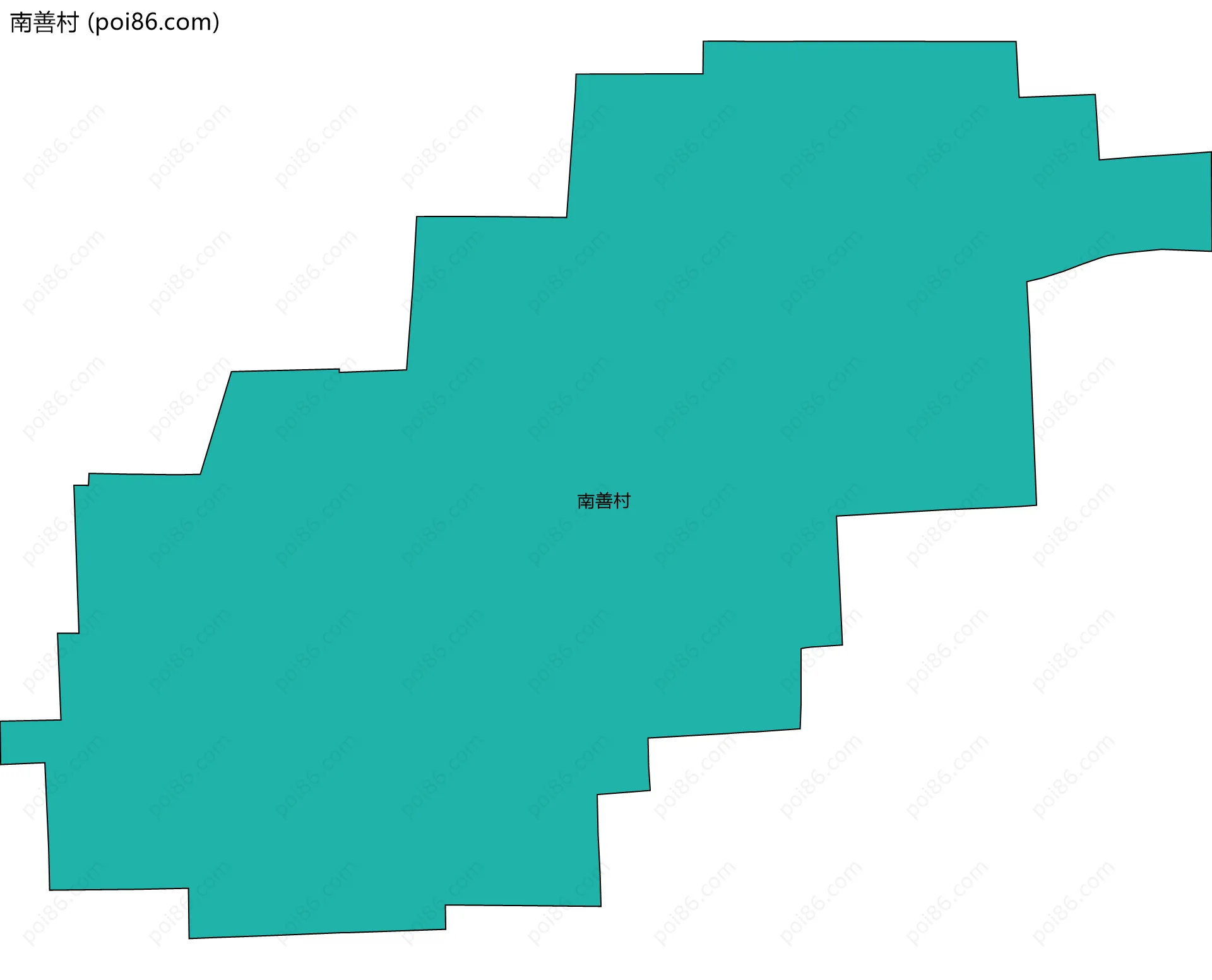 南善村边界地图