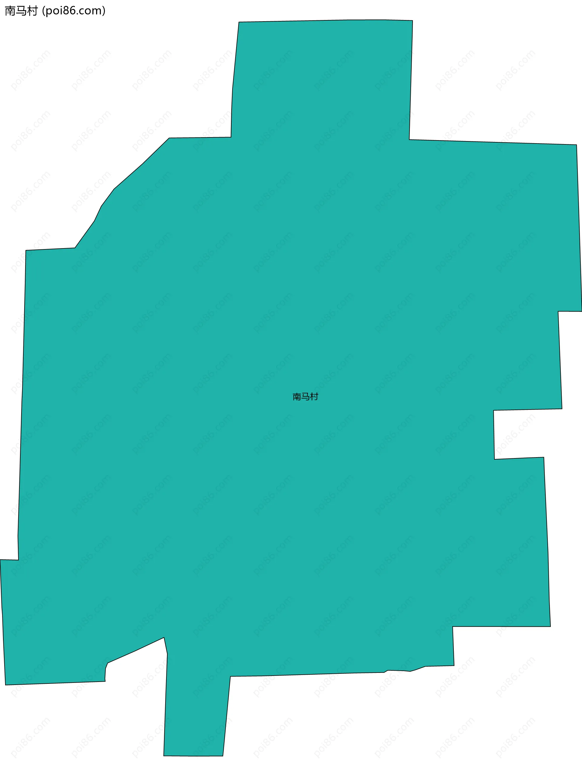 南马村边界地图