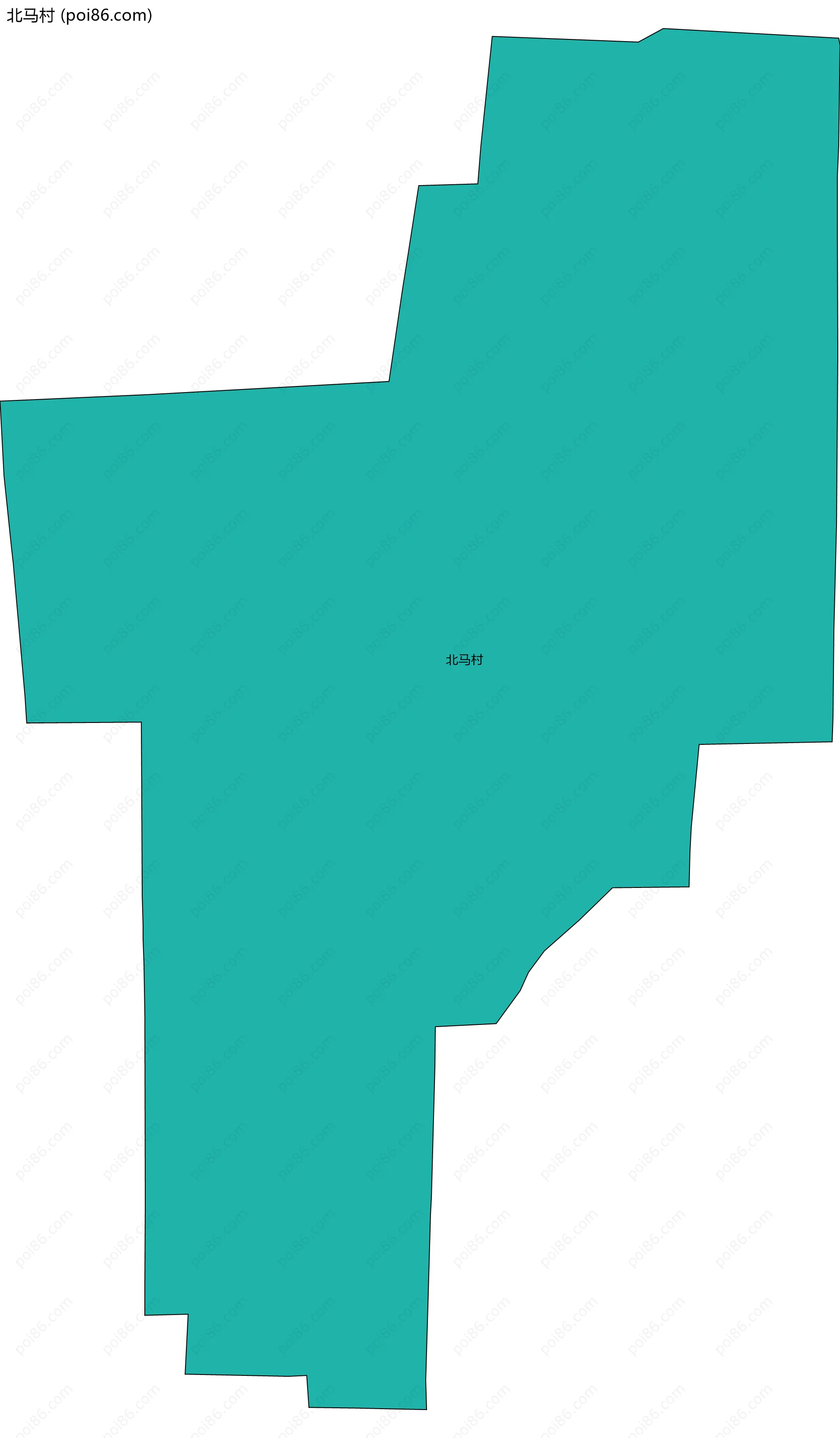 北马村边界地图