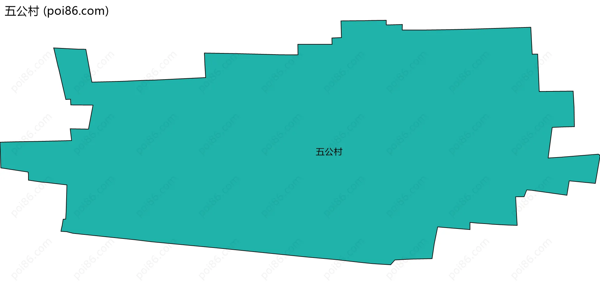 五公村边界地图