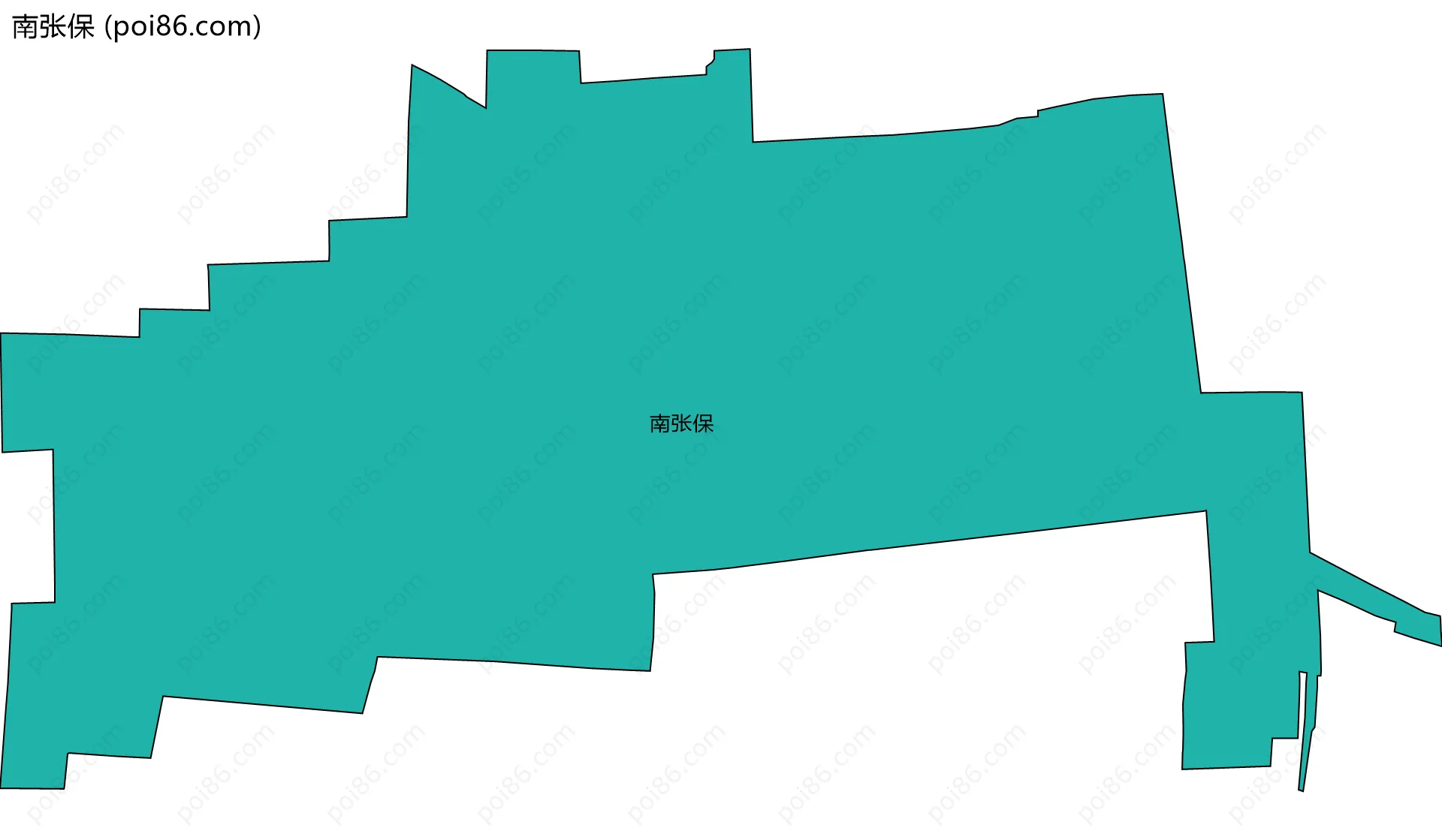 南张保边界地图