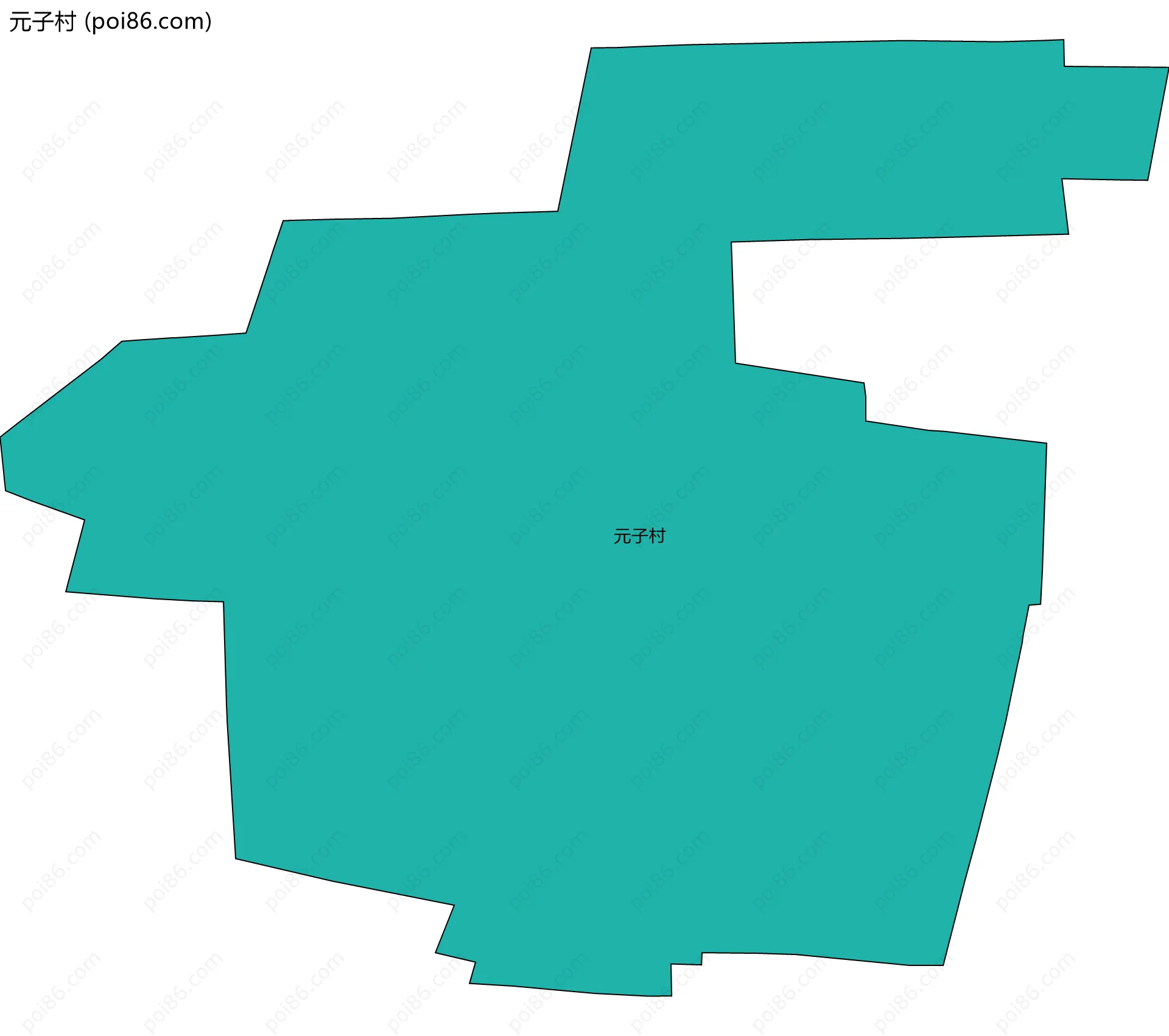 元子村边界地图