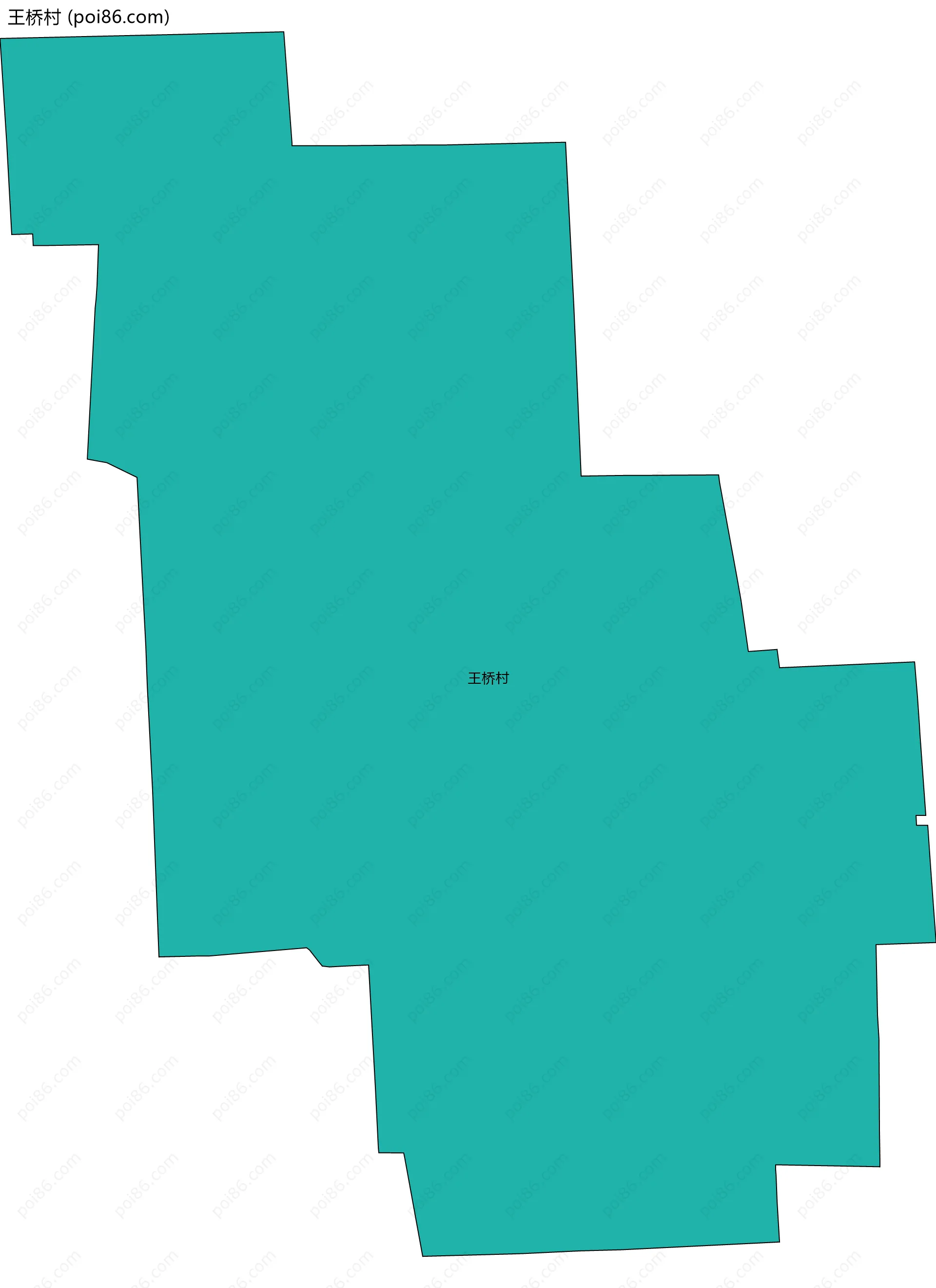 王桥村边界地图