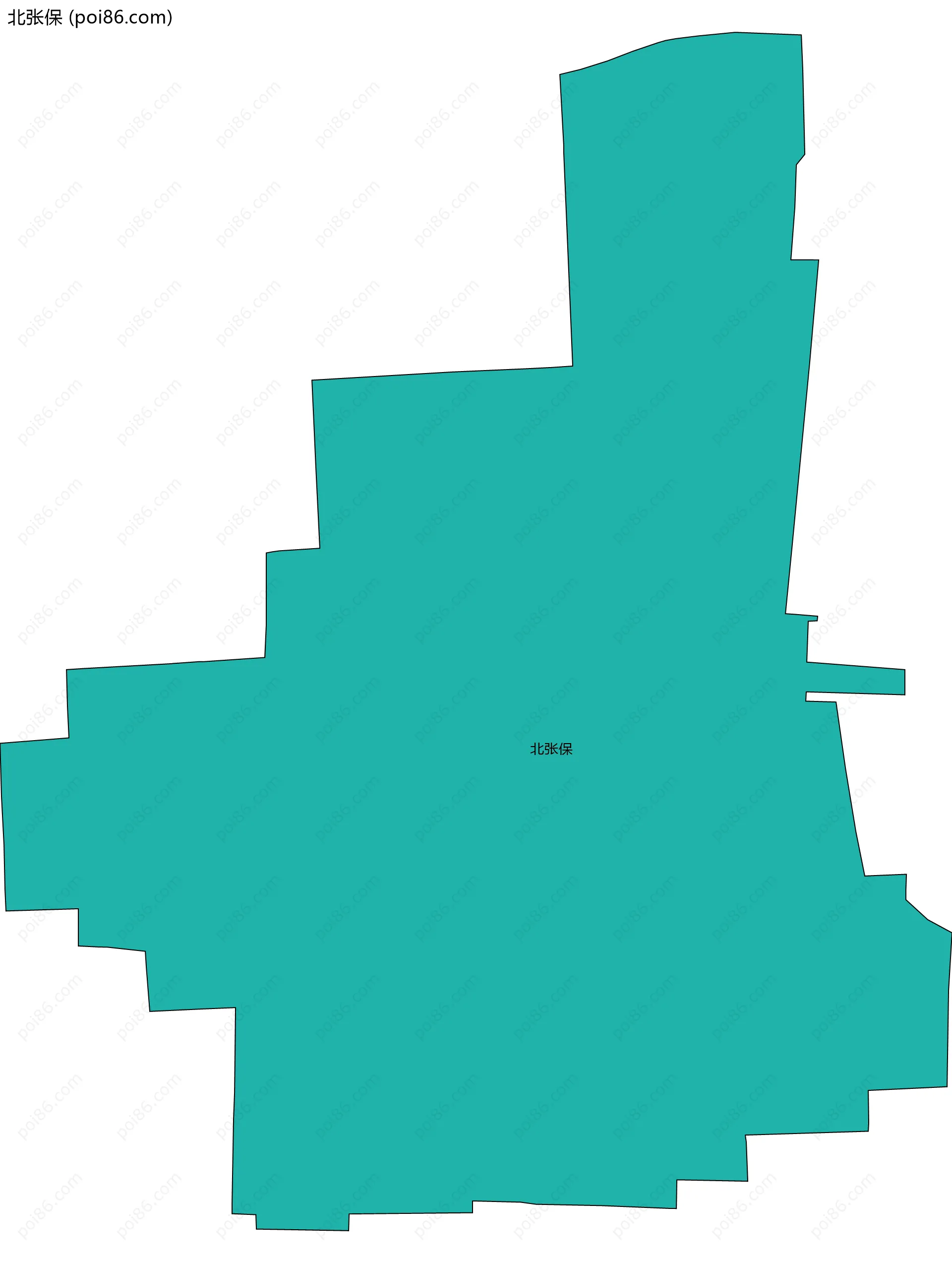 北张保边界地图