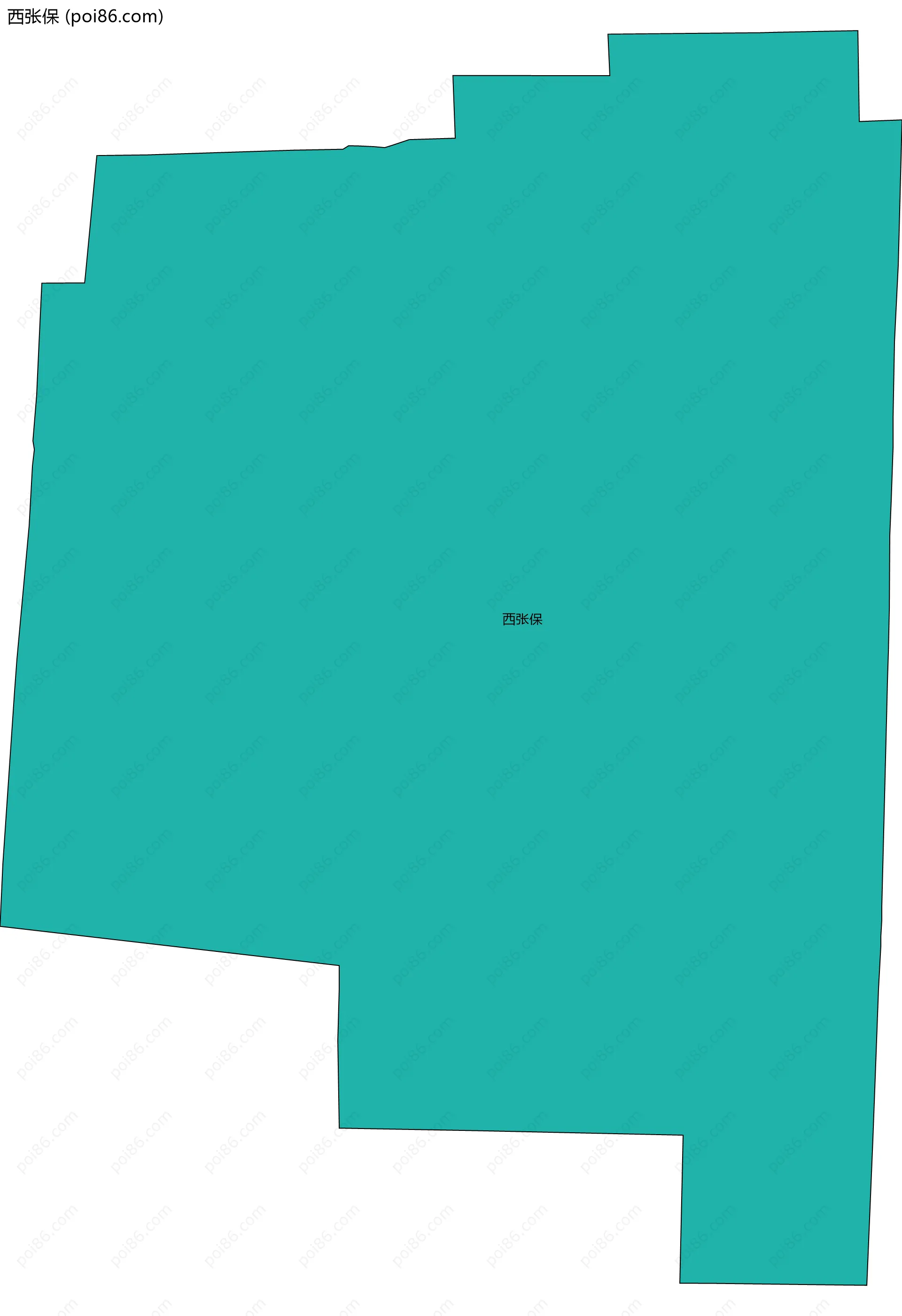 西张保边界地图