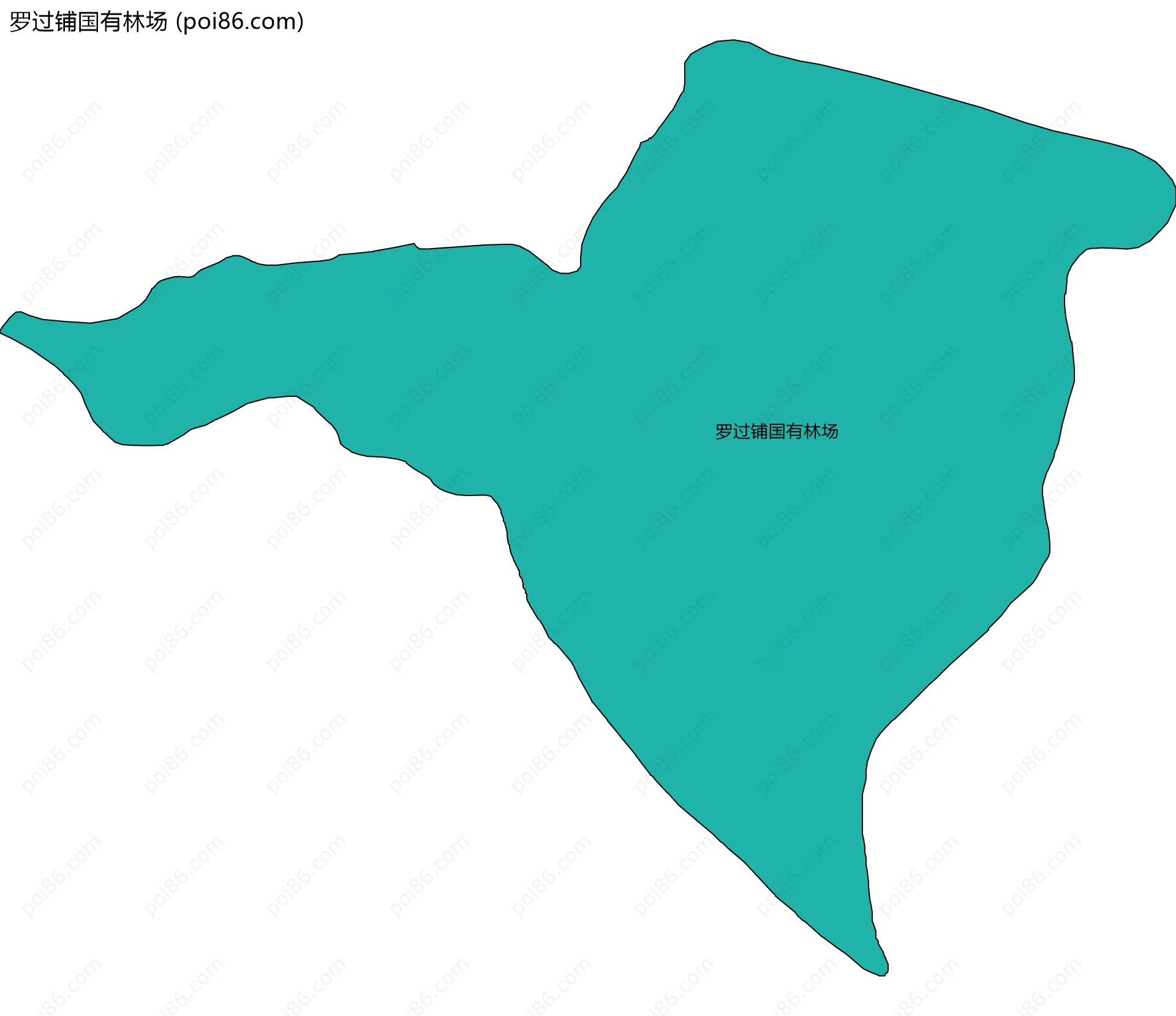 罗过铺国有林场边界地图