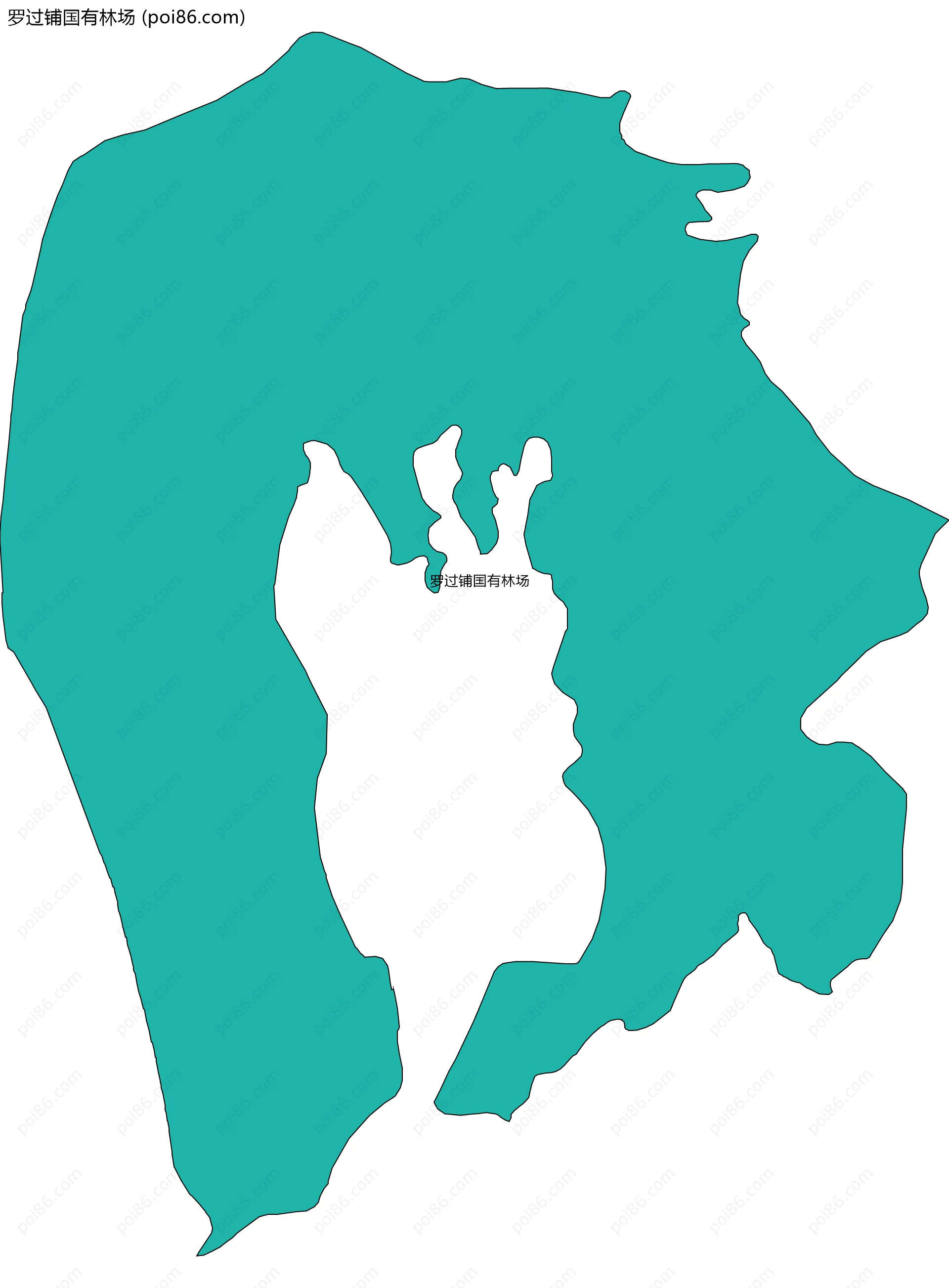 罗过铺国有林场边界地图