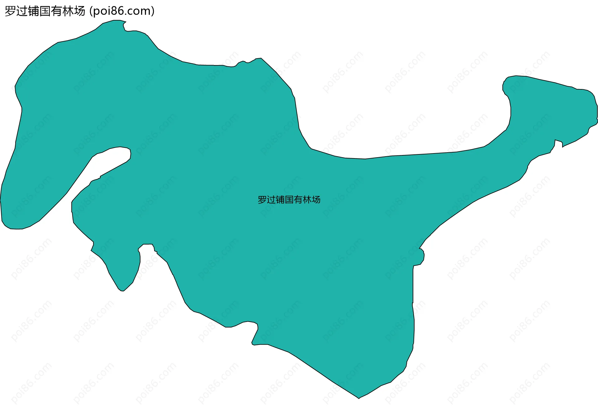 罗过铺国有林场边界地图