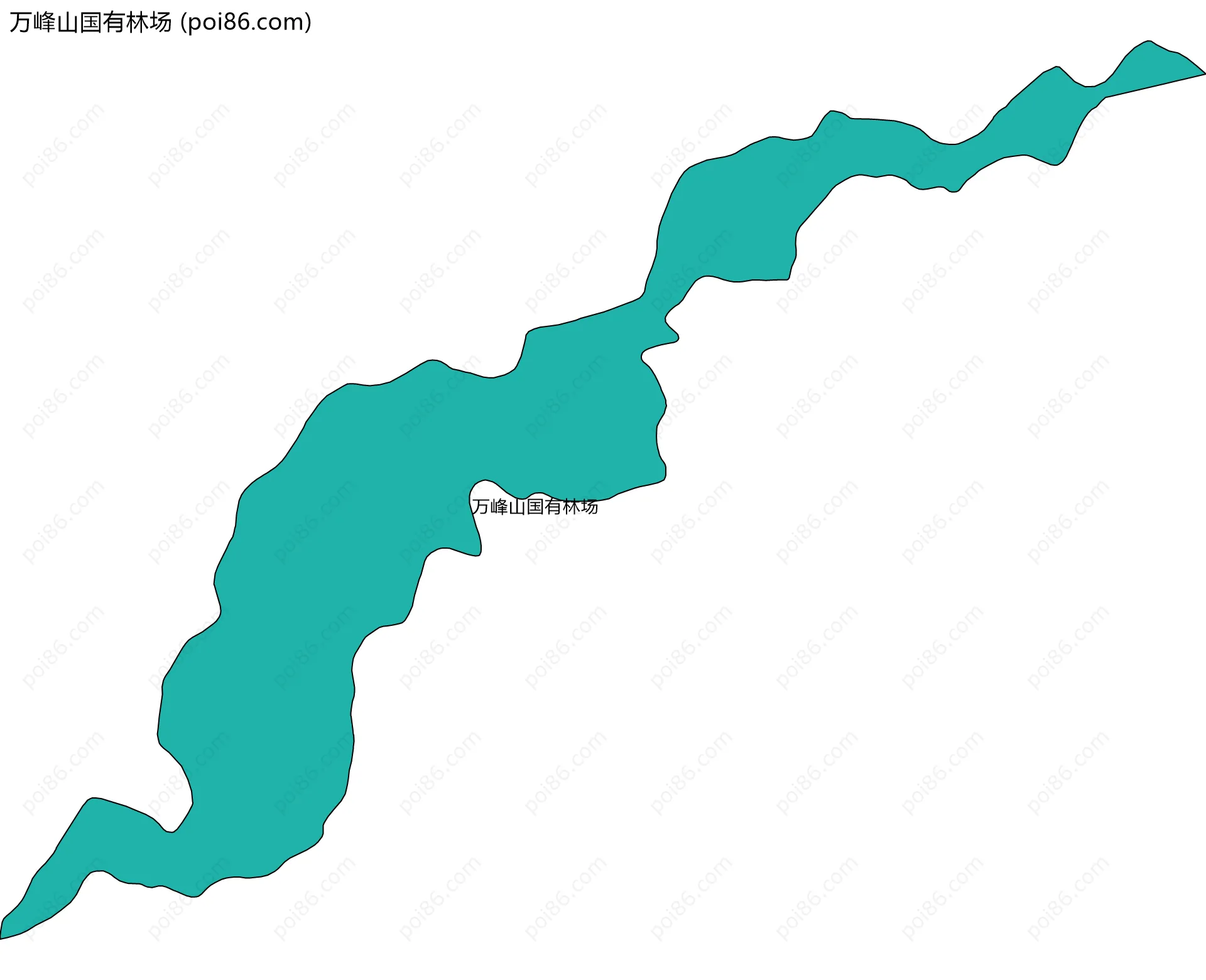 万峰山国有林场边界地图