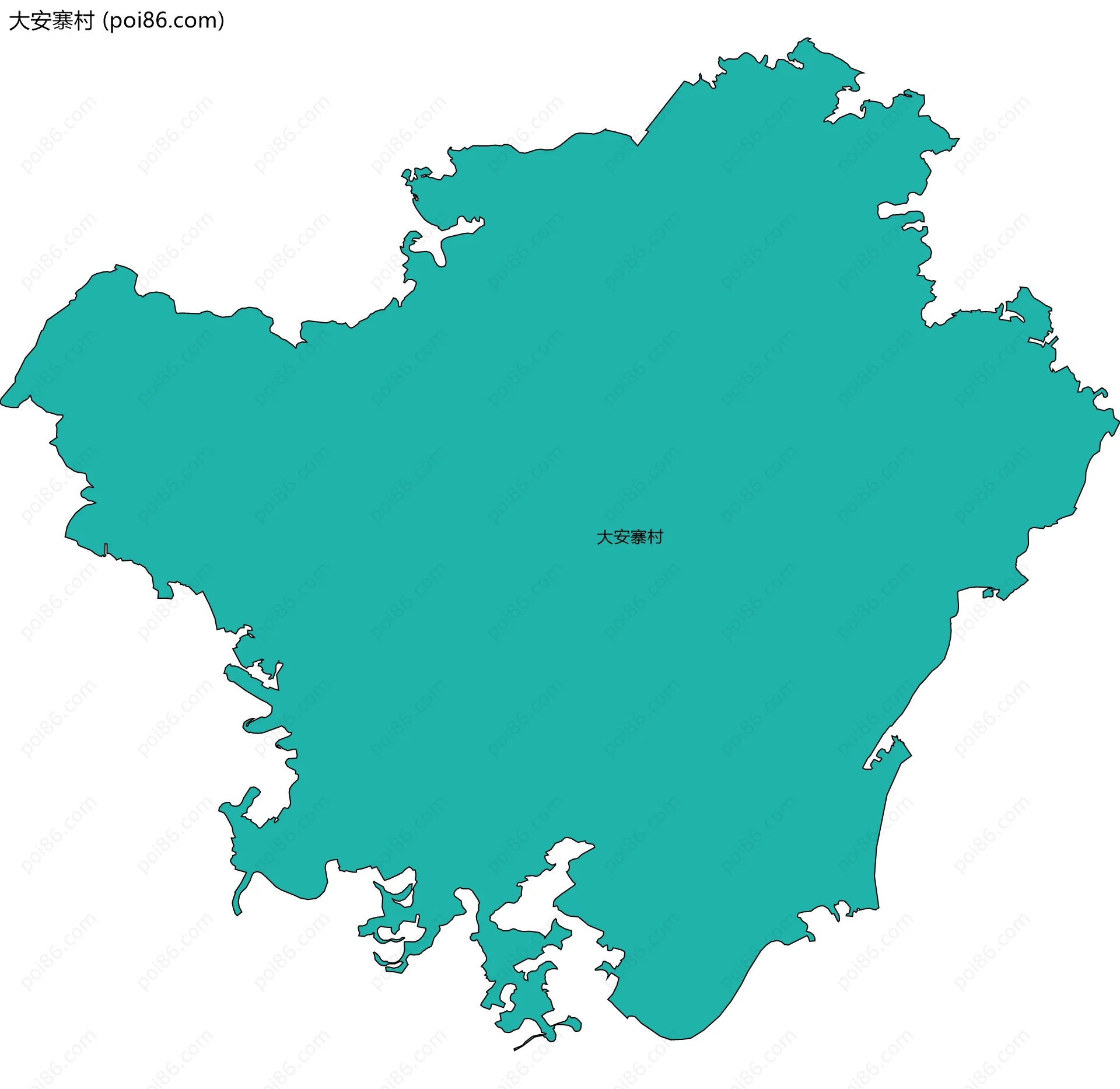 大安寨村边界地图