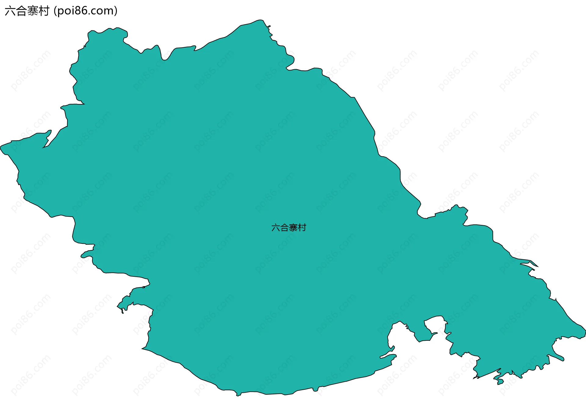 六合寨村边界地图