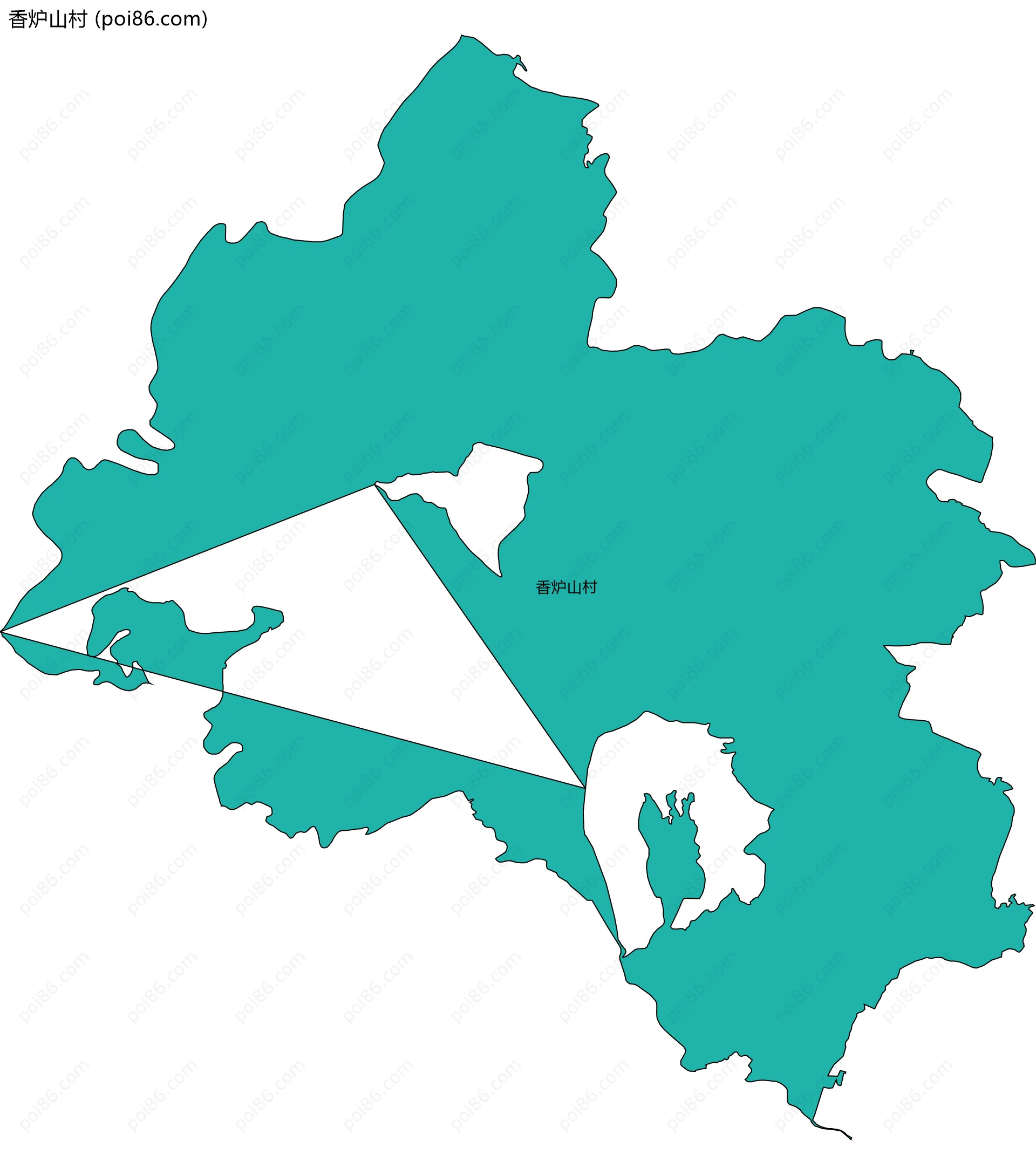 香炉山村边界地图
