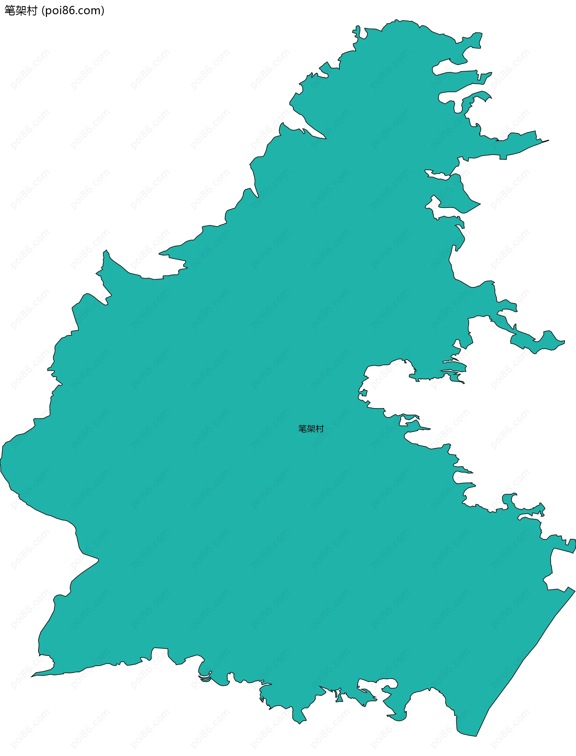 笔架村边界地图