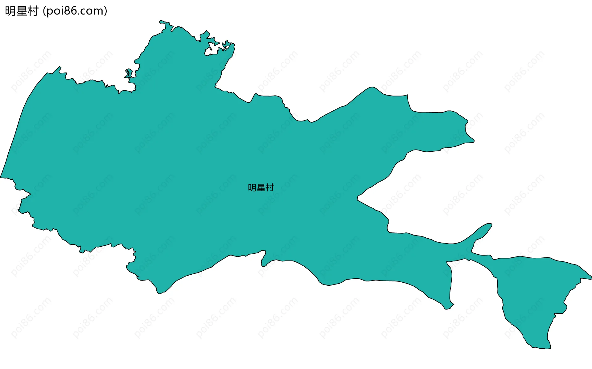 明星村边界地图