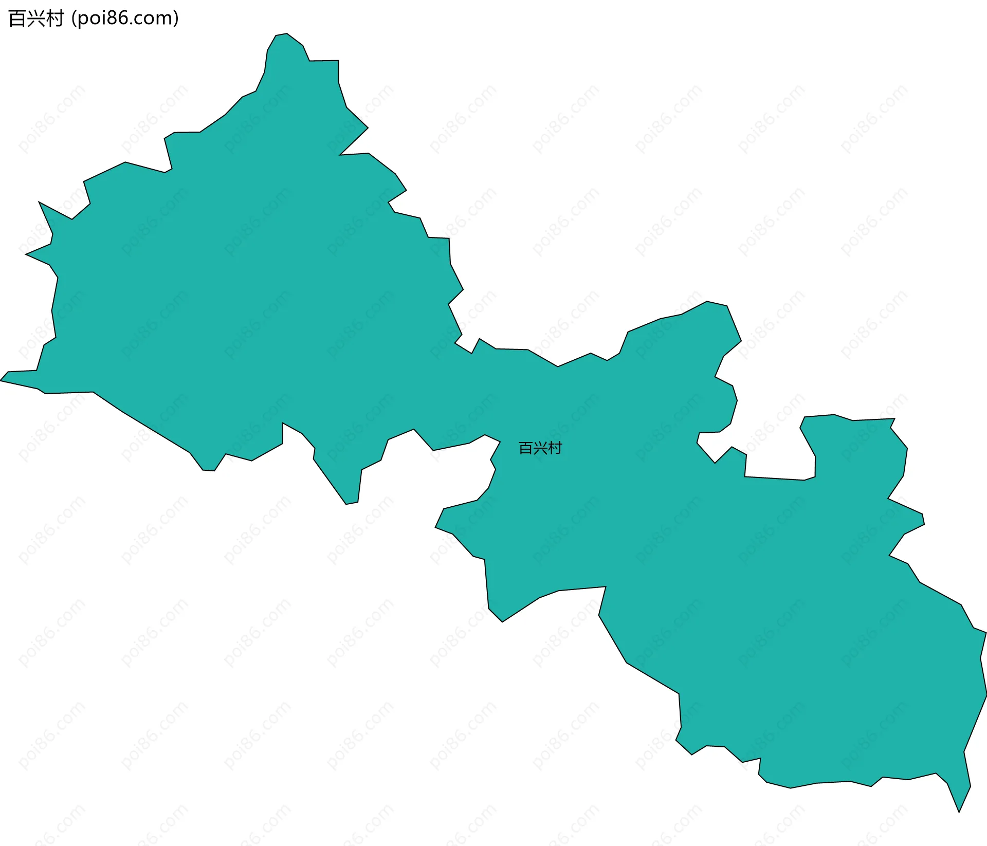 百兴村边界地图