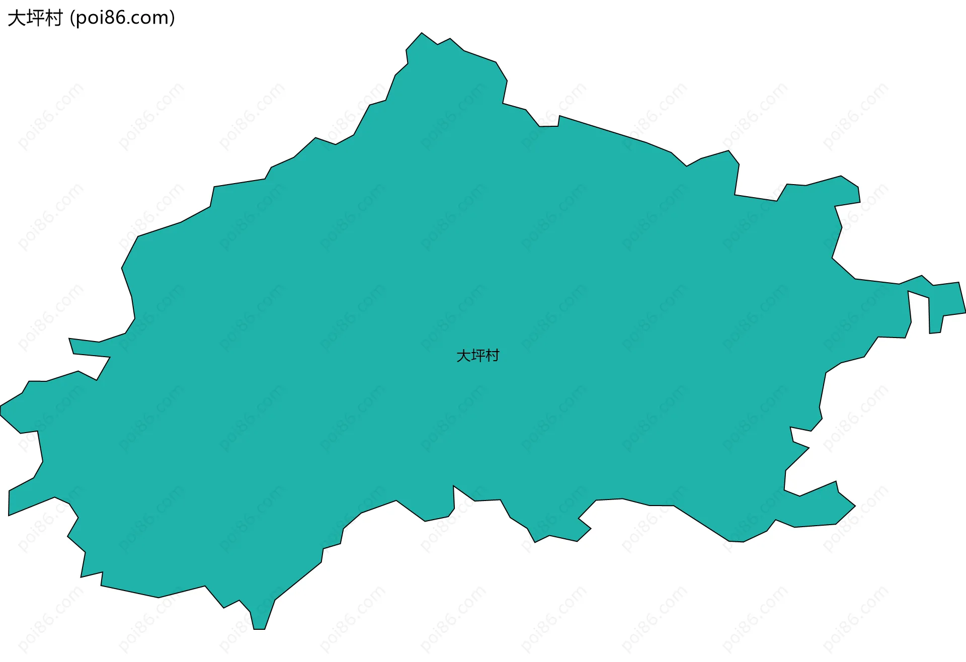 大坪村边界地图