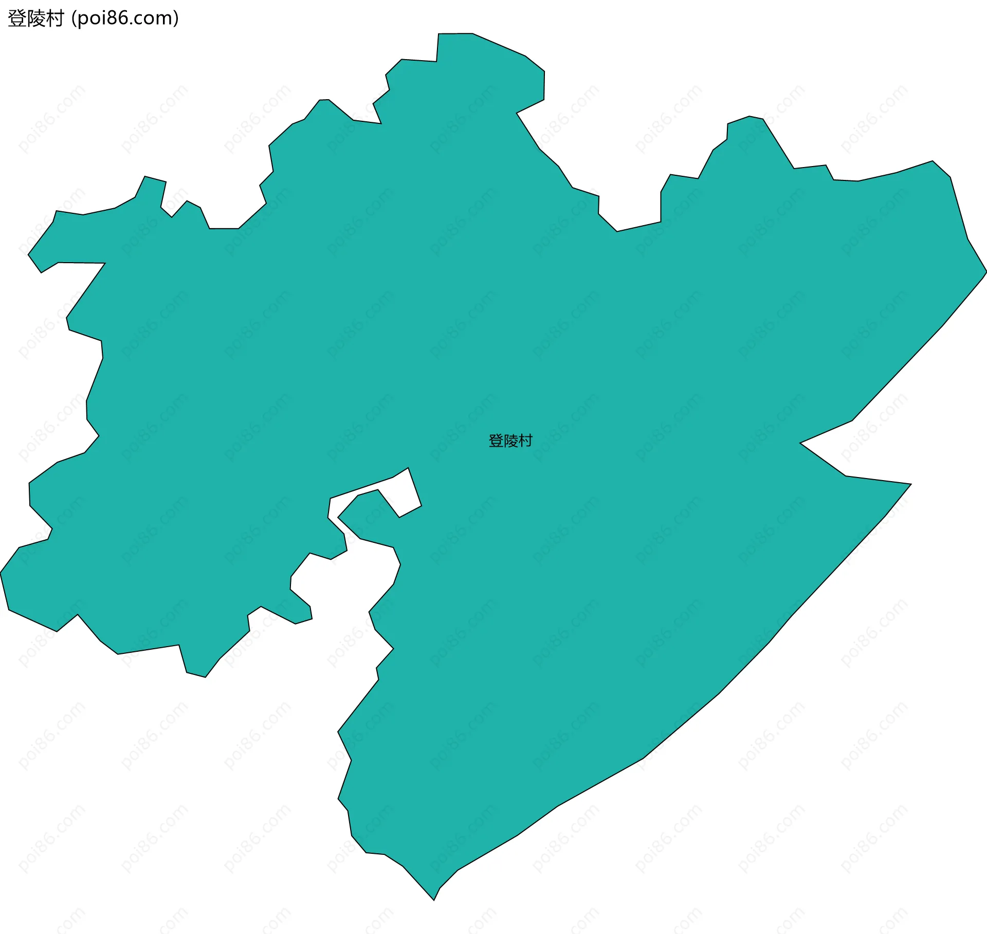 登陵村边界地图