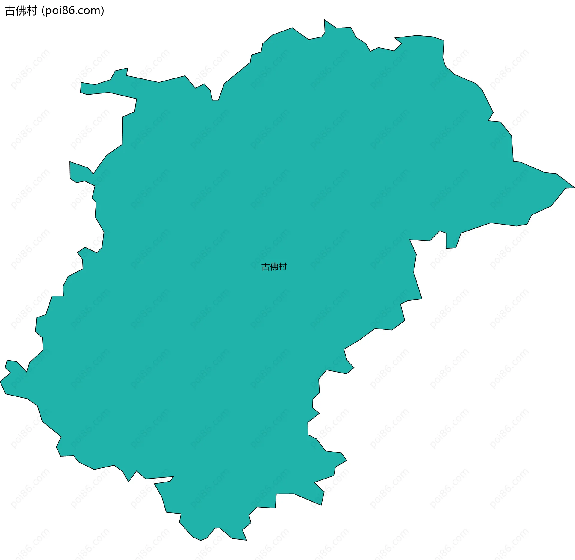 古佛村边界地图