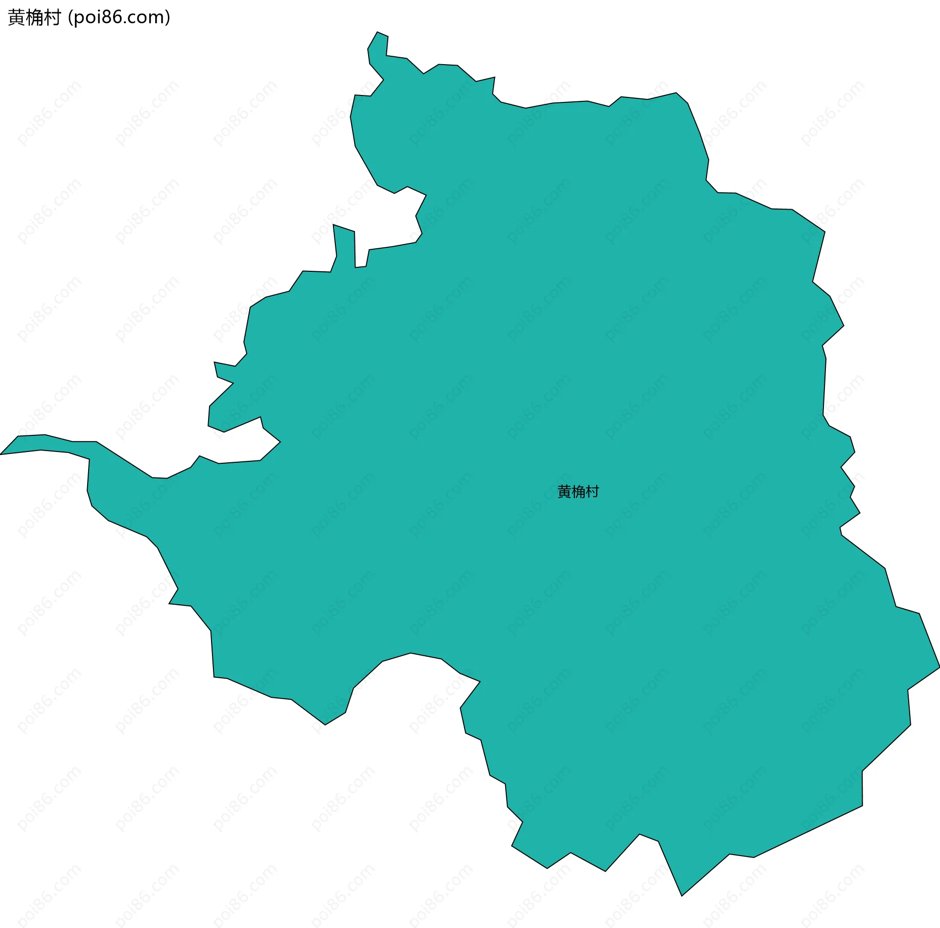 黄桷村边界地图