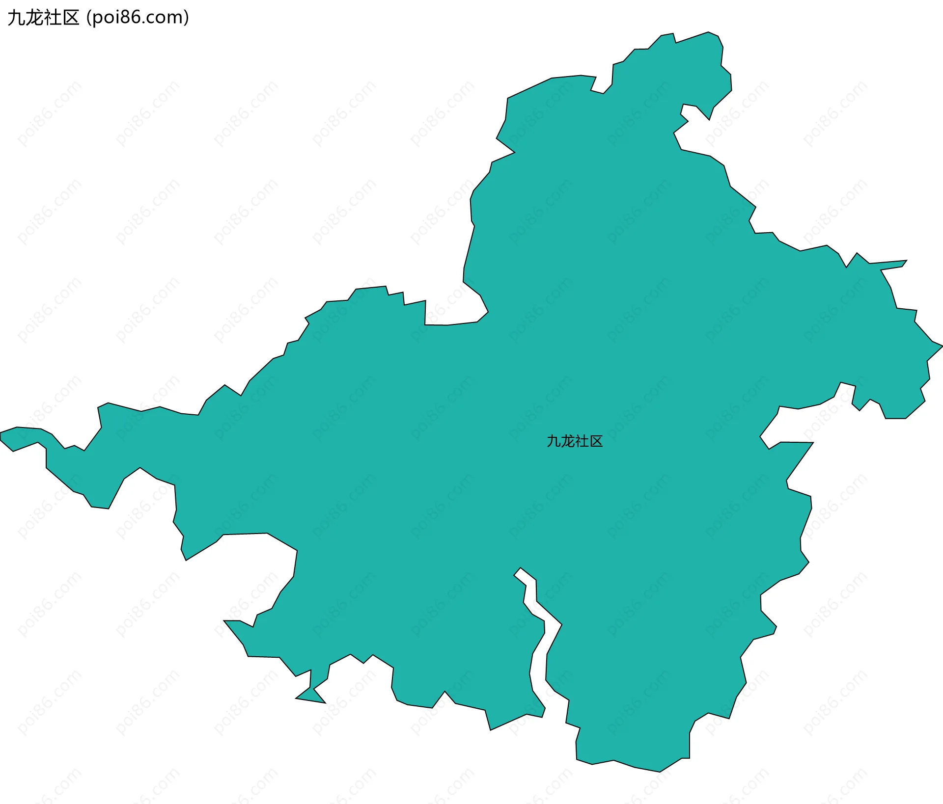 九龙社区边界地图