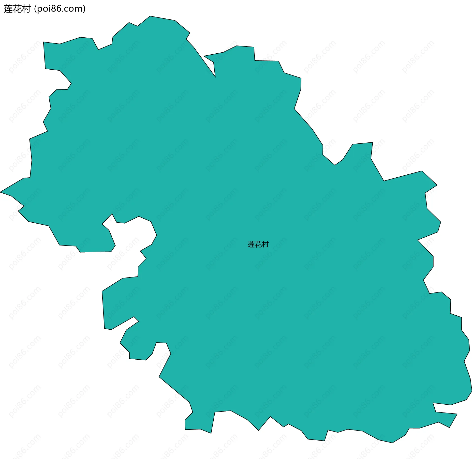 莲花村边界地图