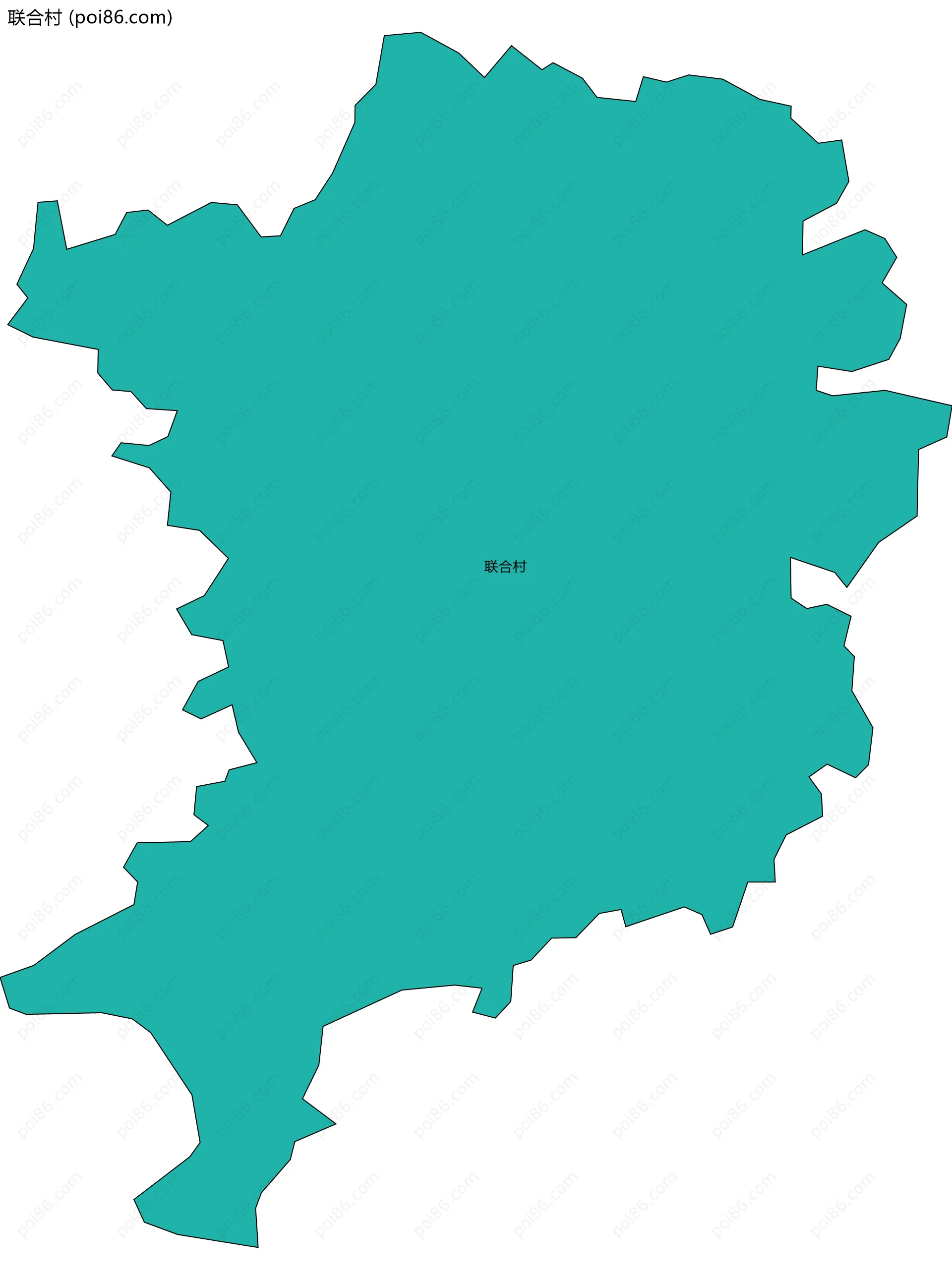 联合村边界地图