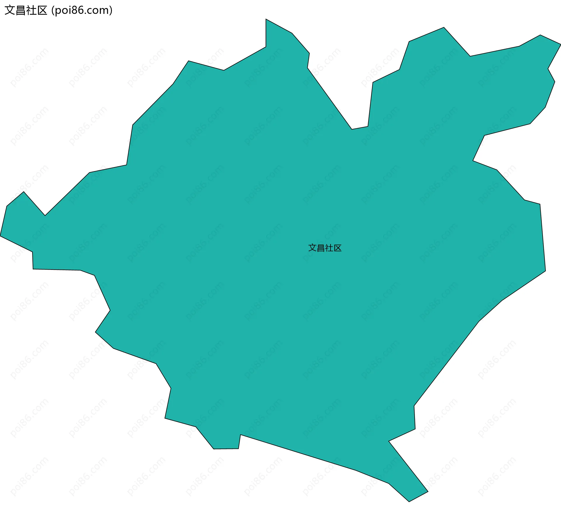 文昌社区边界地图