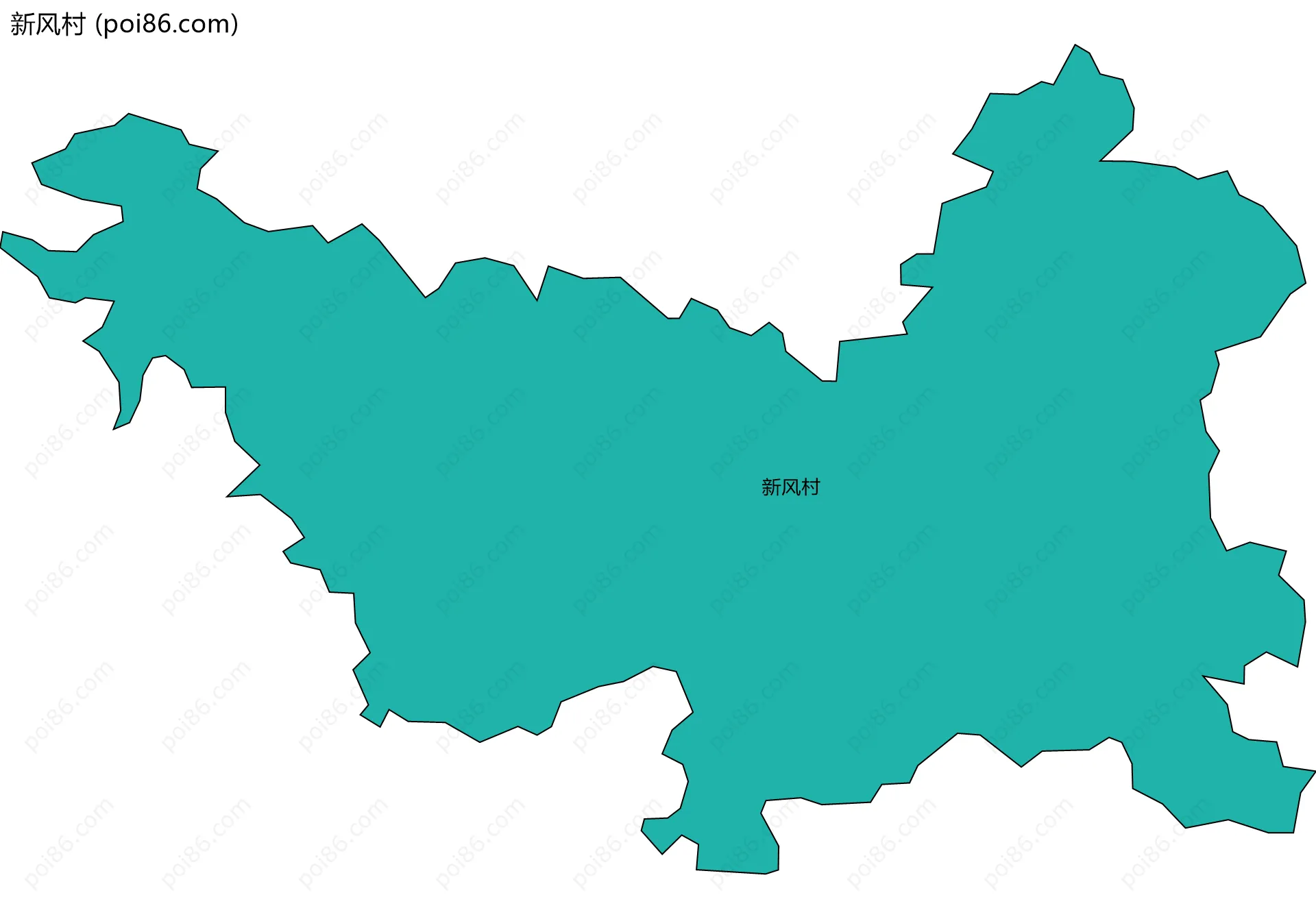 新风村边界地图